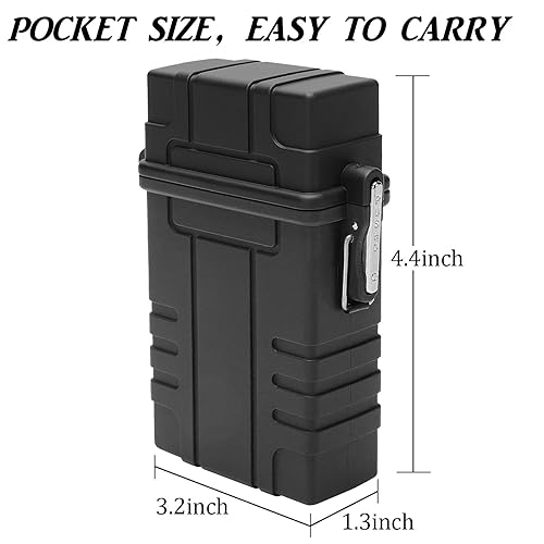 Miniatura 6 de YUSUD Estuche impermeable para cigarrillos, estuche para cigarrillos con encendedor, paquete grande de cigarrillos para 20 piezas de 3.307 in tamaño