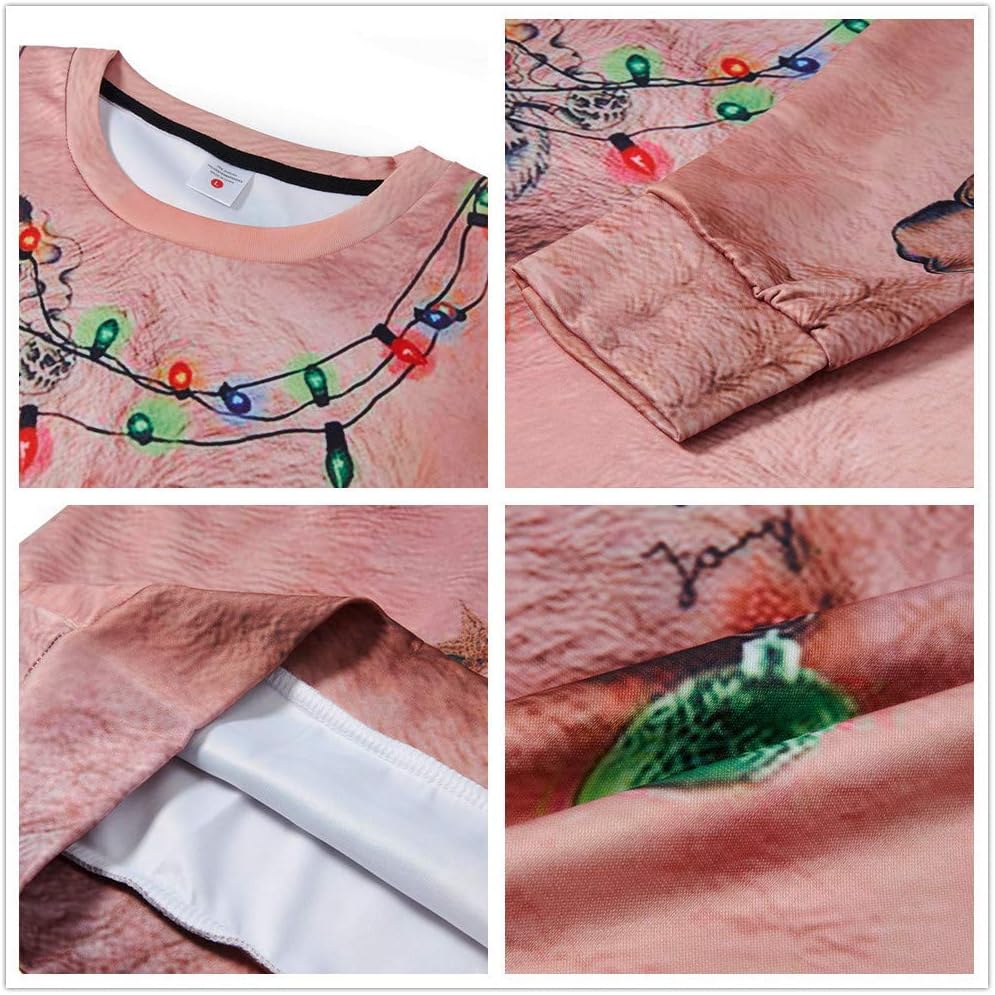 Idgreatim Unisex Ugly Christmas Crewneck Sweatshirt Novelty 3D Graphic Long Sleeve Sweater Shirt - Image 6