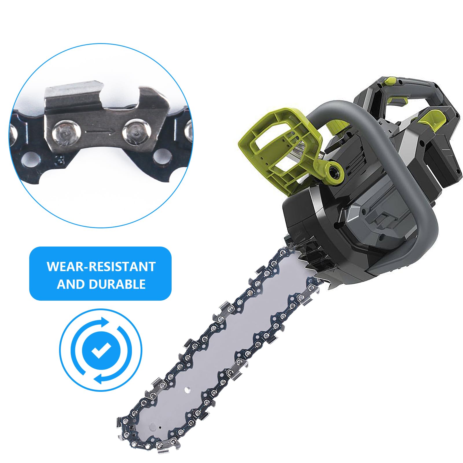 Avalon Procut – Confezione Da 3 Catene Per Motosega 3/8” Basso Profilo – Passo 043 – 1,1 Mm – 44 Maglie – Dente Rotondo - 2