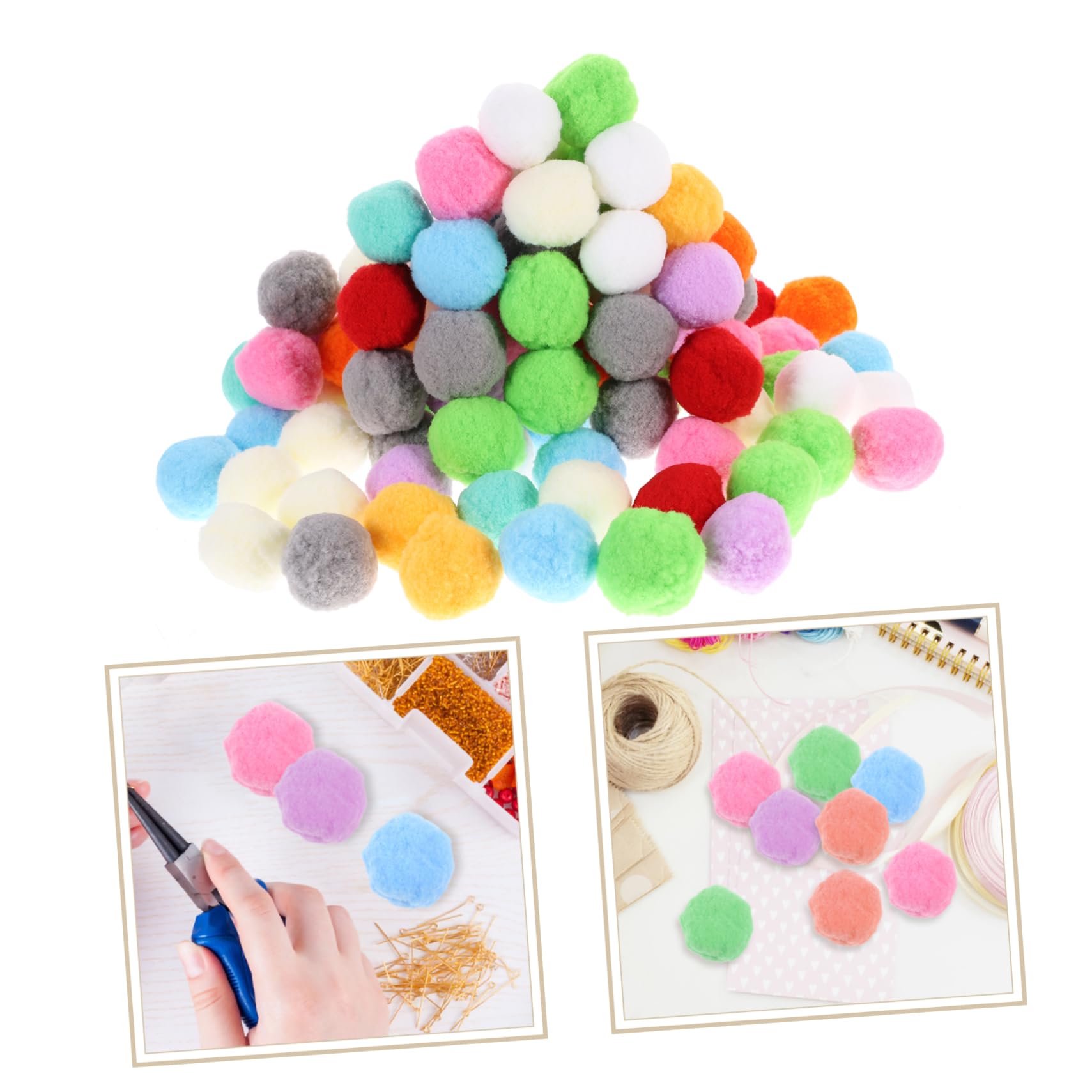 SEWACC 200piezas Pompones De Para Manualidades Bolas De Peluche Accesorios De Decoración Para Ropa Calzado y Joyas