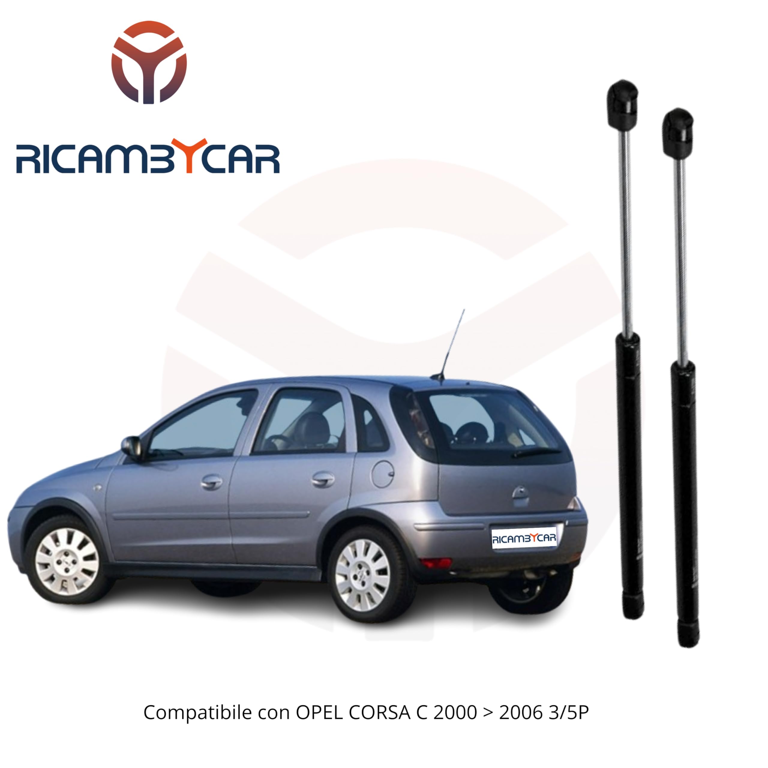 Coppia Molle a Gas Portellone Posteriore Compatibile con OPEL CORSA C 2000 > 2006 3/5 Porte