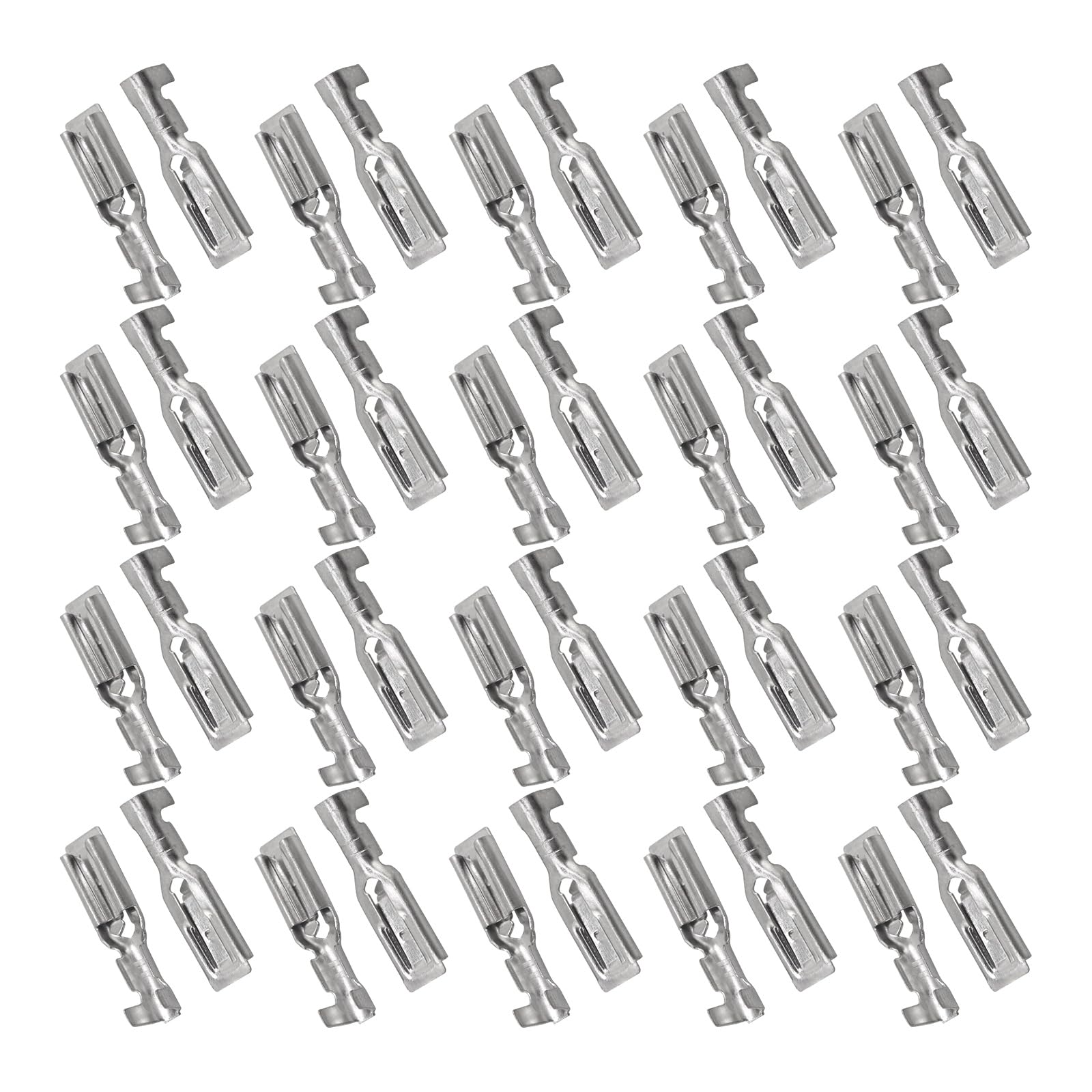 Tsophreniq Women's Multi 100Pcs Tinned Copper Quick Disconnect Terminals 2.8Mm Connectors For Car Lights & Industrial Applications Tinned Bronze Terminals
