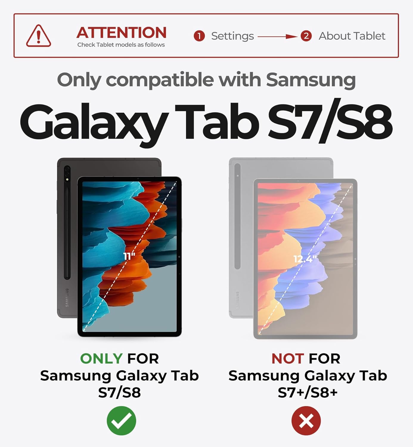 Dexnor for Samsung Galaxy Tab S8/S7 Case with Keyboard Magnetic Floating Cantilever Stand with Multi-Touch Trackpad S Pen Holder Backlit Keyboard Case for Galaxy Tab S8/S7 11 Inches - Black