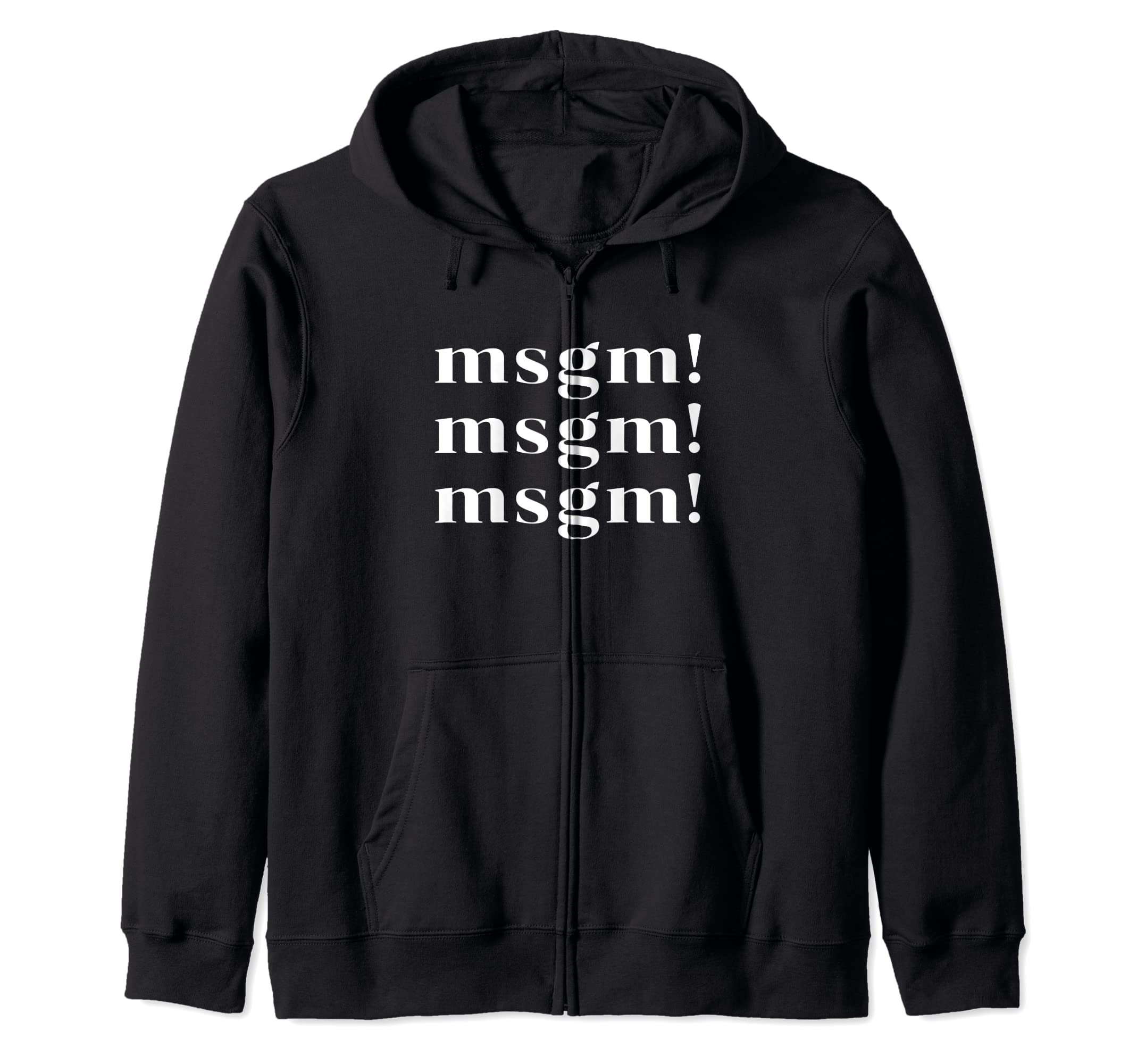 MSGM! Message Me T-shirt. Zip Hoodie