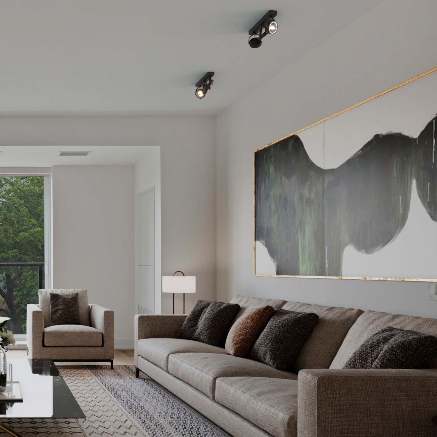 B·LED BARCELONA LED - Foco de techo triple orientable "IRIS" - 3 x AR111 GU10