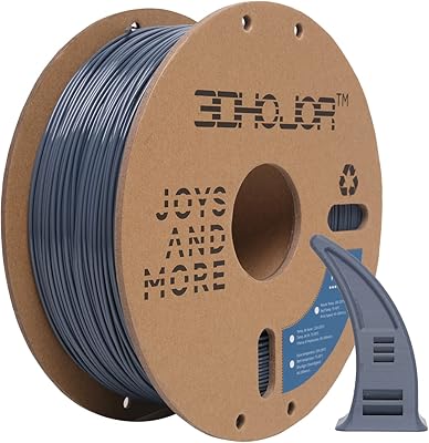 21 - 3DHoJor PETG Filament 1.75mm Grey, 3D Printing Filament 1kg Spool(2.2lbs), 3D Filament 1.75mm Dimensional Accuracy +/- 0.03mm Non Tangling N...