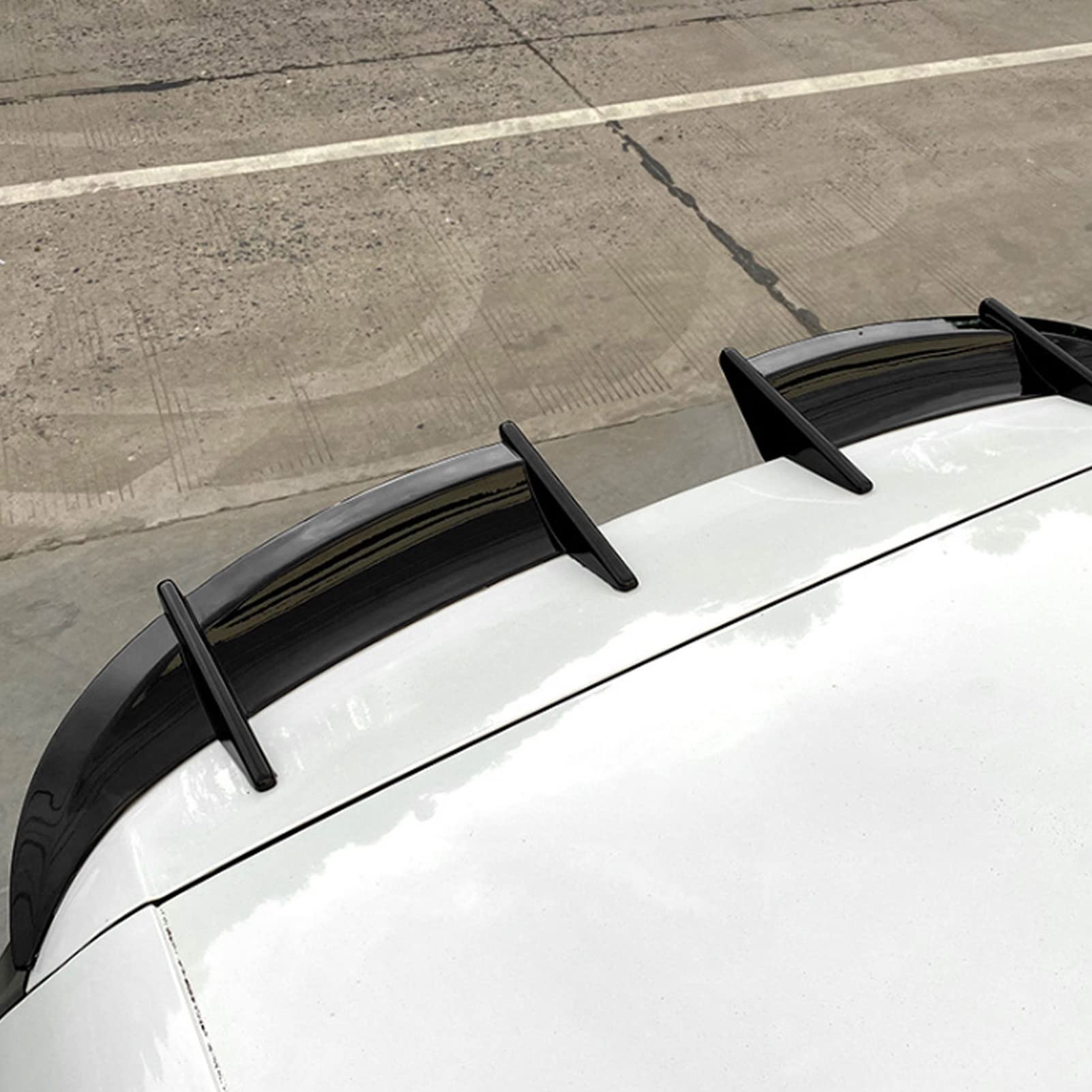 Spoiler Posteriore, Spoiler per Bagagliaio Posteriore per Auto Stile AK, Ala per Coperchio dello Spoiler Posteriore con Riduzione della Pressione ABS Compatibile con i Modelli (Nero lucido)