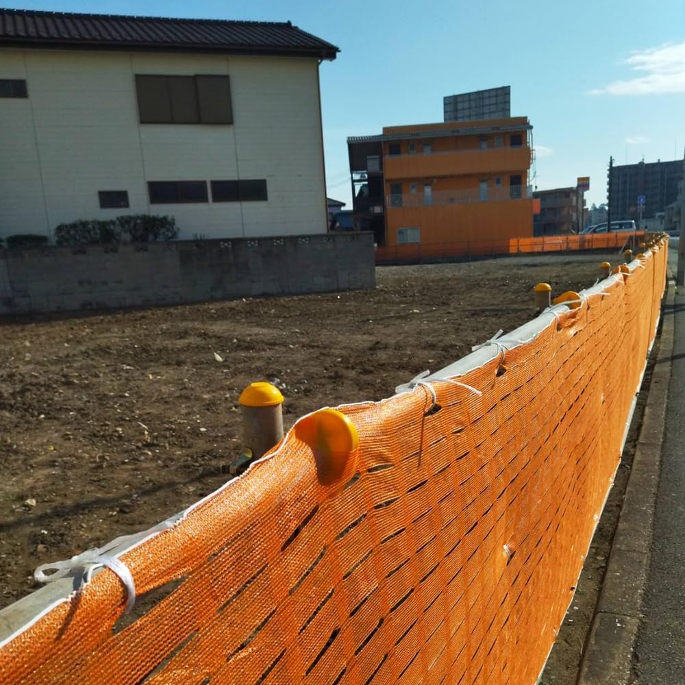 Orange Safety Fence 4x100 Ft, Plastic Snow Mesh Fence, Durable, High-Visibility Temporary Mesh Barrier for Driveway Marking, Pet Containment, Construction, Gardens, and Emergency Use