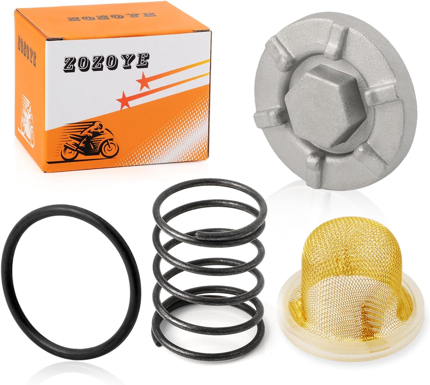 Oil Drain Plug Kit OIL STRAINER & Spring O-RING For YAMAHA Raptor Warrior Big Bear Grizzly Kodiak 350 400 450 600 Rhino Wolverine 450 1990-2014 4HC-15351-00-00