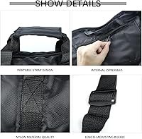 Vista 3 de Funda de trípode con correa para el hombro, funda compacta acolchada, cierre de cremallera de longitud completa para trípode, soporte de micrófono