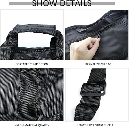 Miniatura 3 de Funda de trípode con correa para el hombro, funda compacta acolchada, cierre de cremallera de longitud completa para trípode, soporte de micrófono,