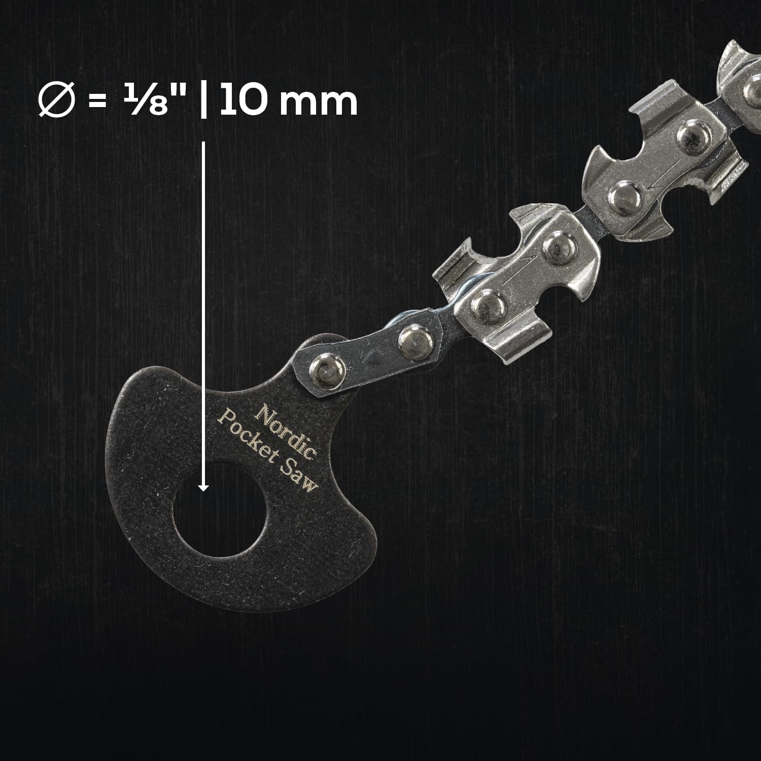 Nordic Pocket Saw Double Sided Chain - 32" Sawchain for High Limb Rope Saw with 43 teeth on each side - Bi-directional teeth cuts in both directions