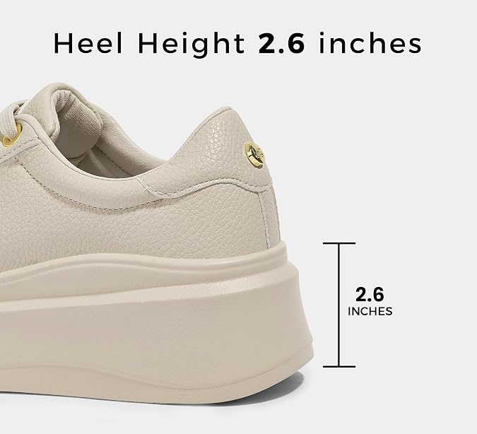 LUCKY STEP Women's Platform Fashion Sneakers Thick Sole | Classic Low Top | Casual Walking | Tennis Style|Anti-Slip