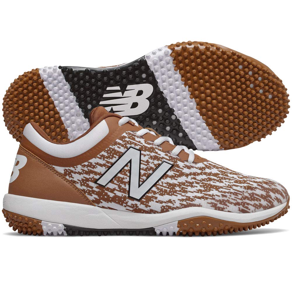 New Balance Men's 4040 V5 Turf Baseball Shoe, Vintage Orange/White, 9.5 M US