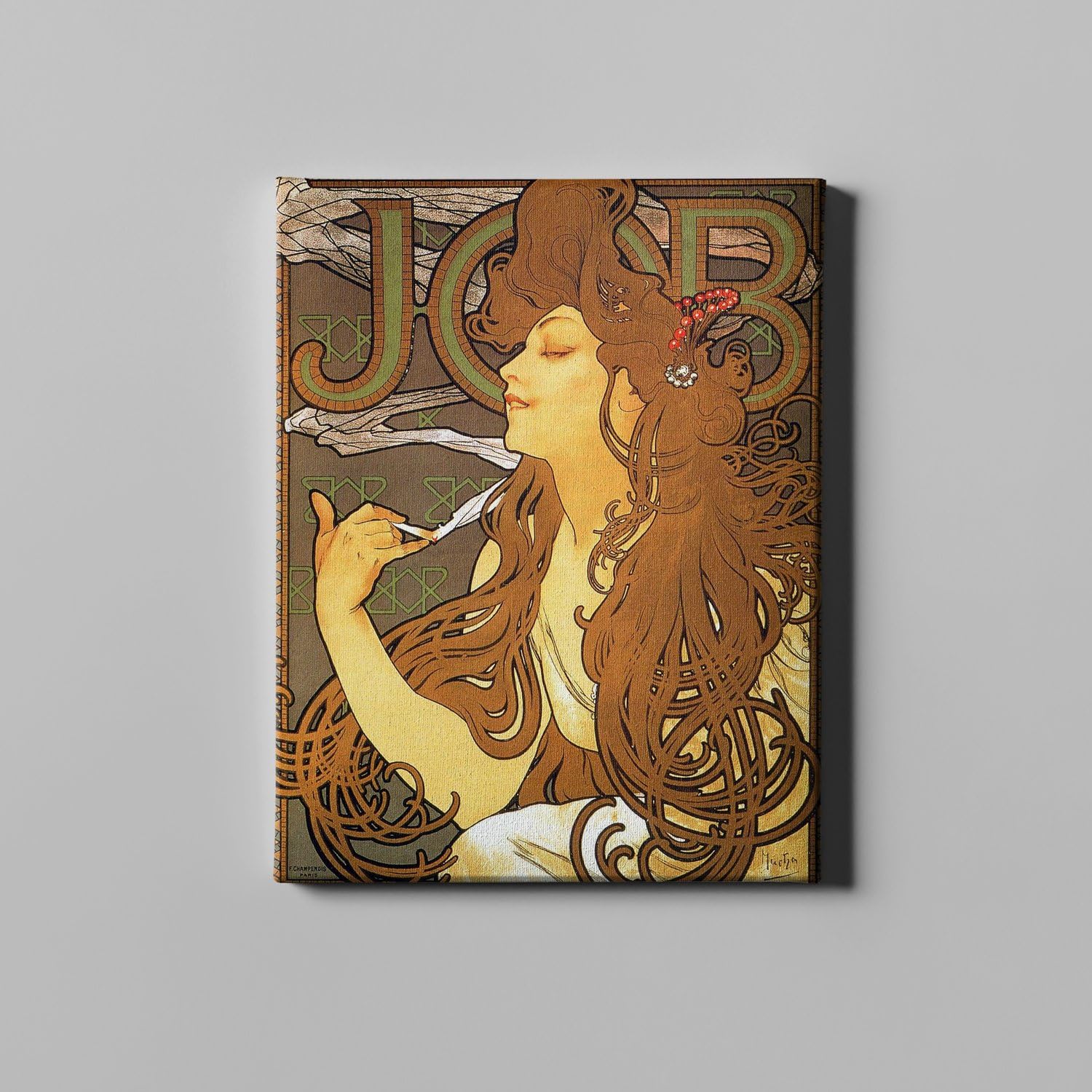 Toile Alphonse Mucha Job XL | Grande impression d'art de style galerie