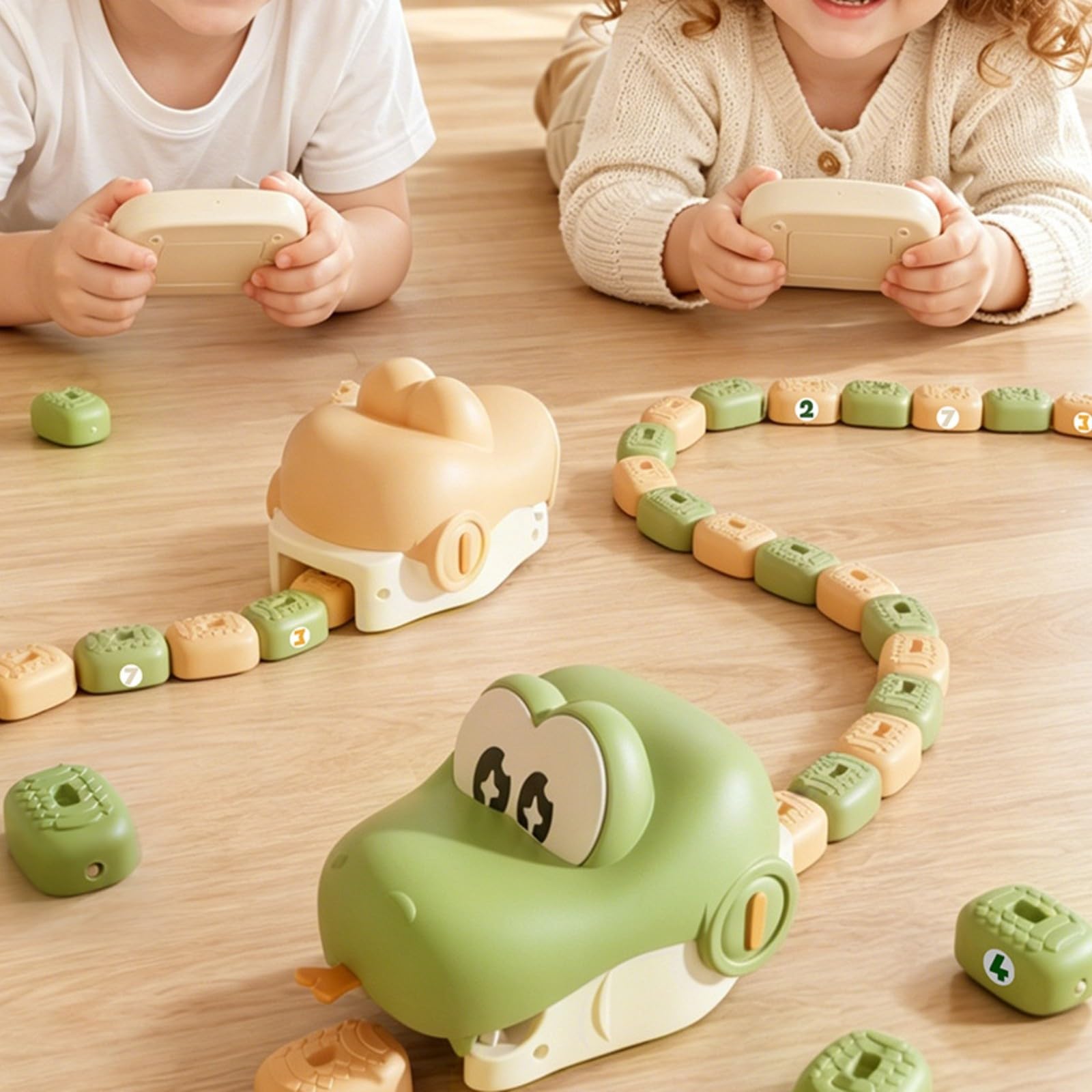 Colcolo 2 Pezzi Serpente Telecomandato Tile | Design Compatto da Tavolo, Gioco di Percorso con Controller, per Casa, Famiglie