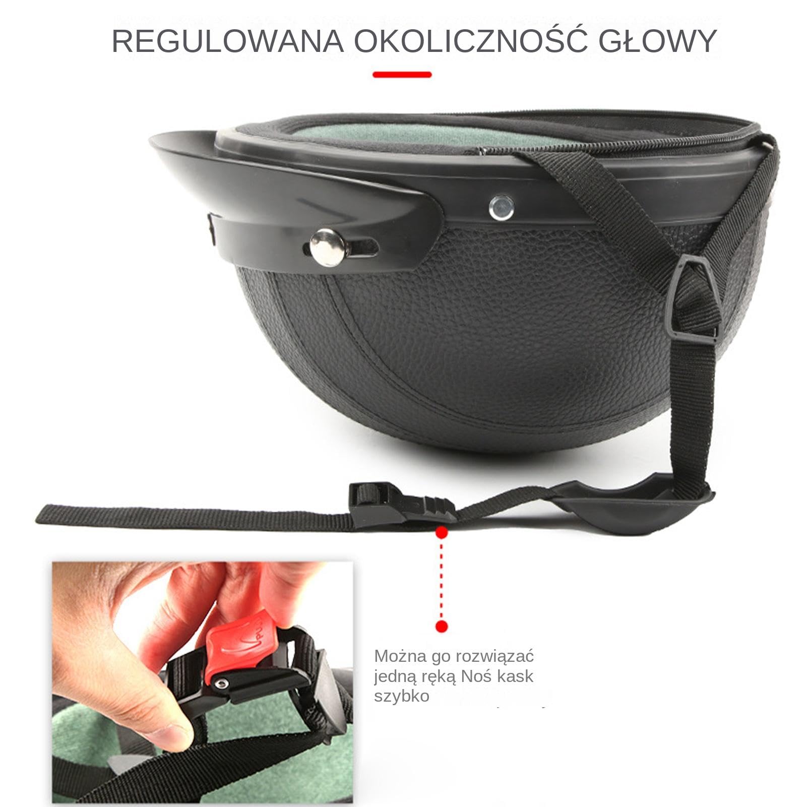 Kaski Półtwarzowe Retro Dla Mężczyzn I Kobiet Z Ciepłymi Nausznikami I Rondem - Idealne Do Skuterów I Motocykli