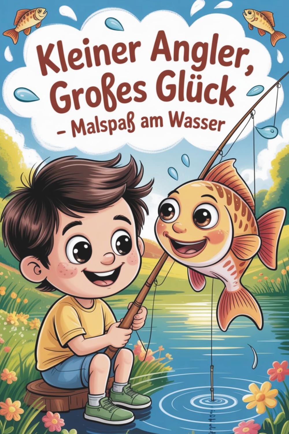 Kleiner Fang – Großes Glück! Malspaß am Wasser Das große Angel-Malbuch für Kinder & Senioren – Entspannendes Ausmalbuch mit 90 Bildern vom Angeln am ... Fischen: Kreativer Malspaß für Naturfreunde