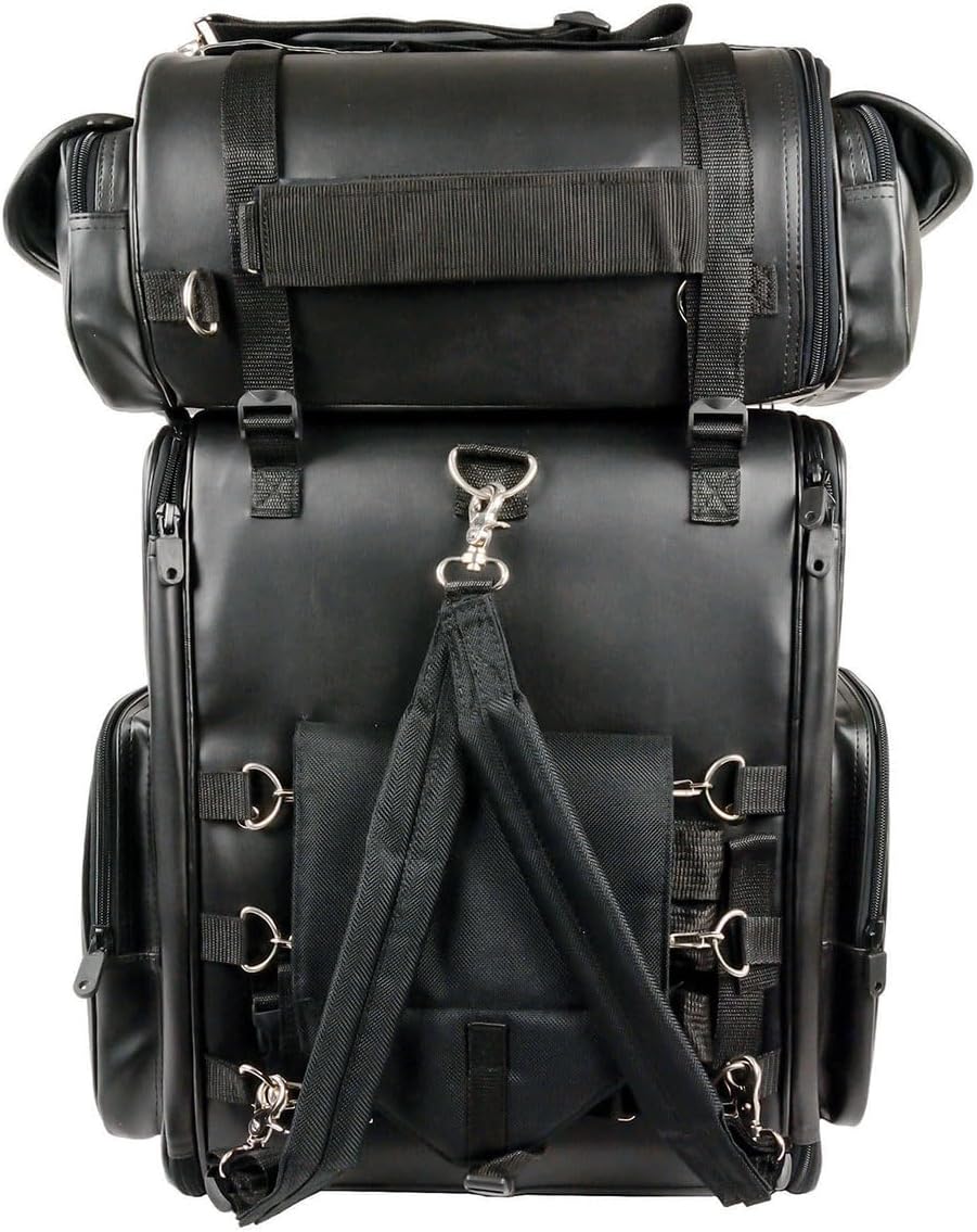Milwaukee Performance SH672 X-Large Black PVC 2-Piece Motorcycle Touring Pack with Reflective Piping - One Size