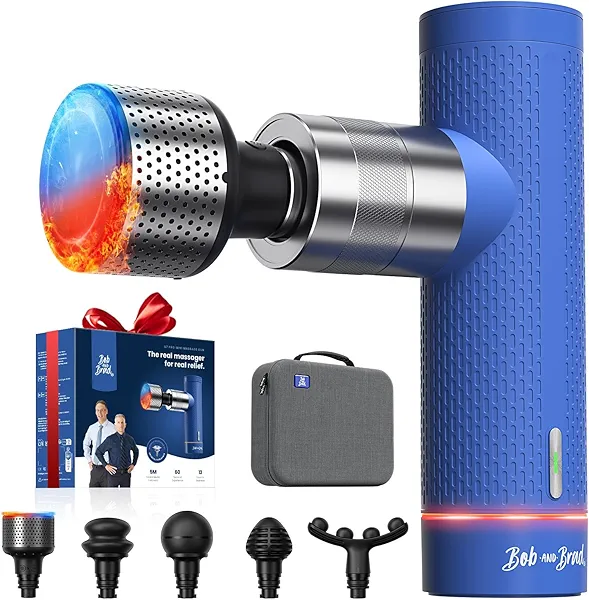 BOB AND BRAD A7 Pro Massage Gun with Heat and Cold Therapy, 11mm Amplitude Mini Massage Gun Deep Tissue Portable, Professional Muscle Massager for Pain Relief, Gift for Dad Mom A7 Pro (Ultim