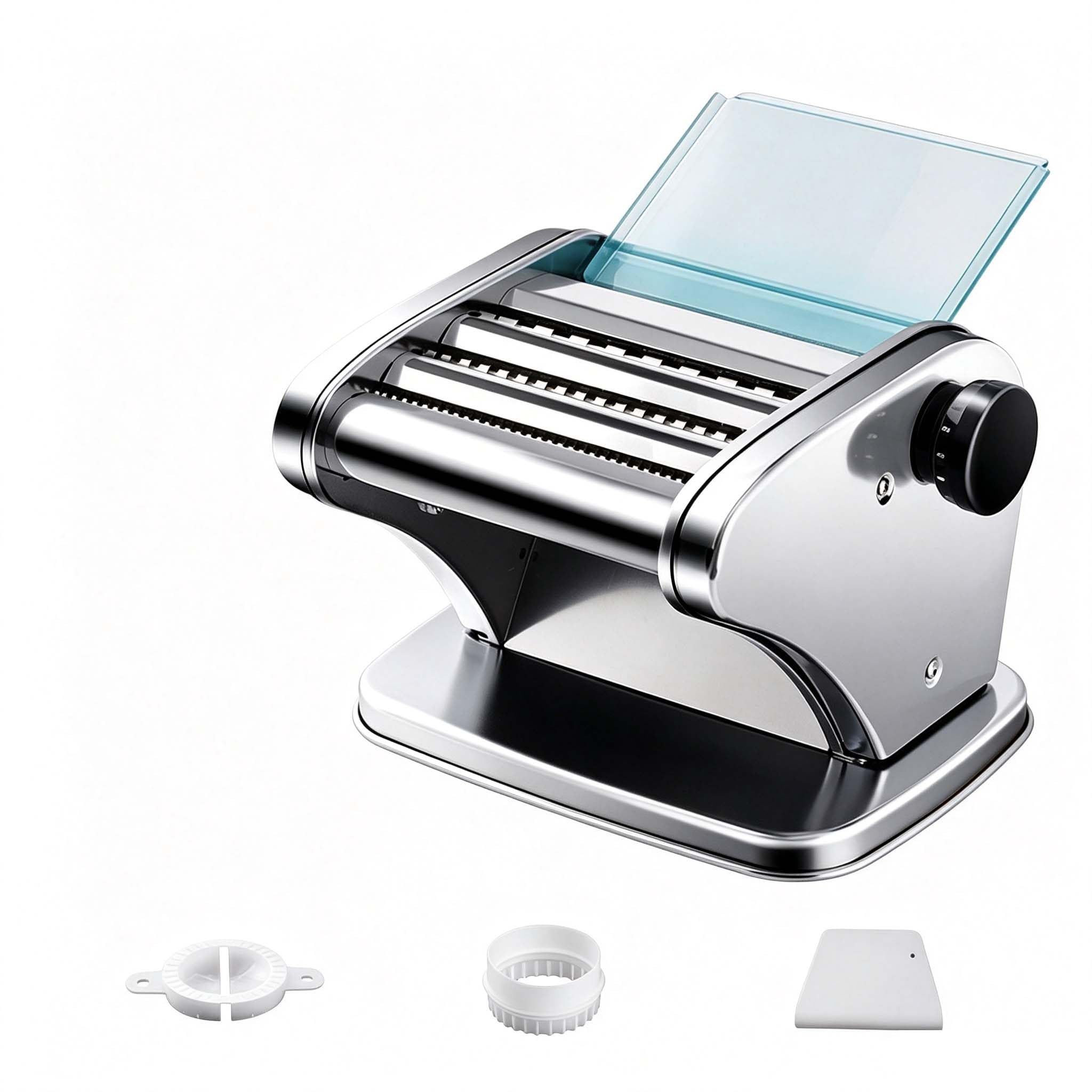 Máquina de Pasta Eléctrica de Acero Inoxidable silver-Triple-blade