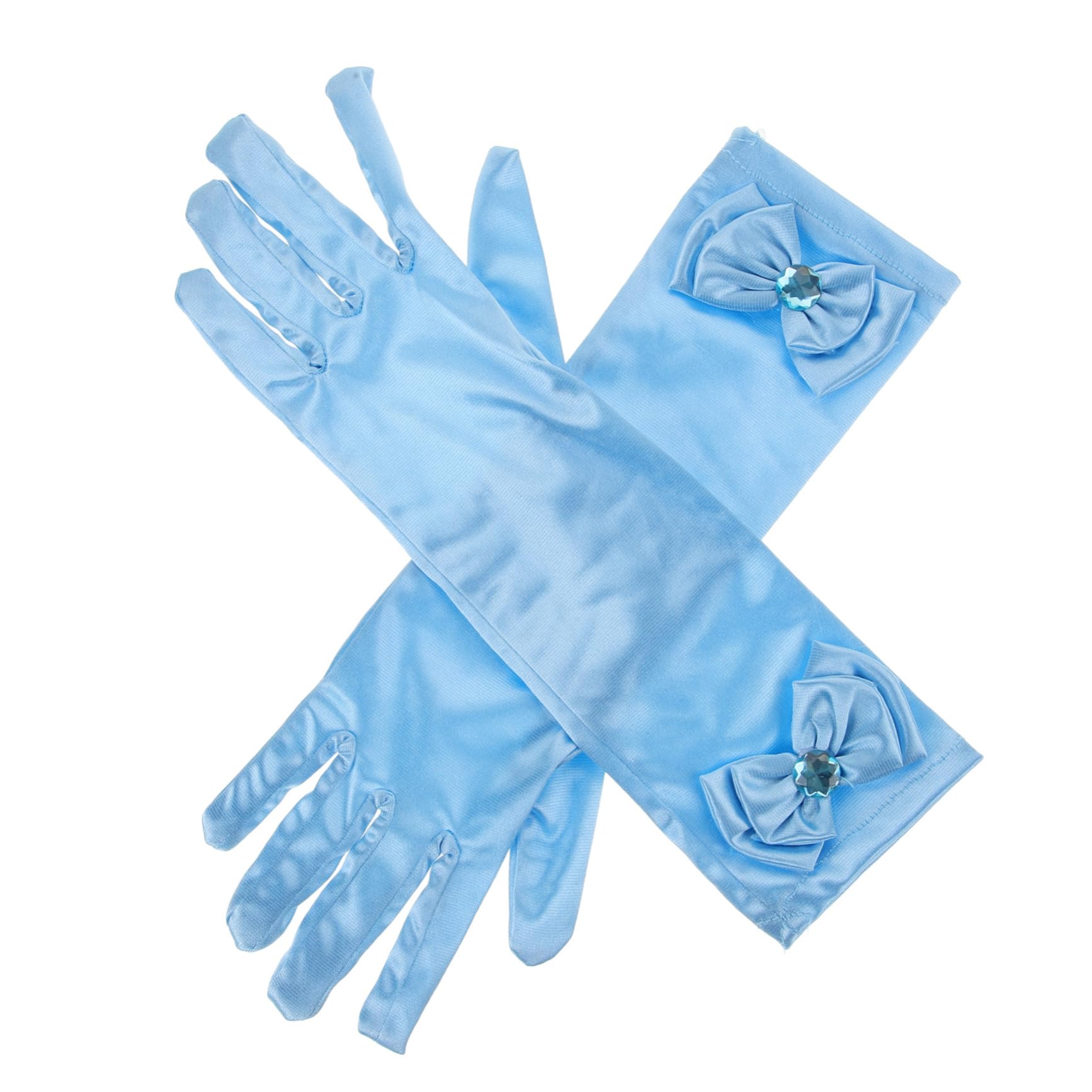 Ipetboom 1 Pair Boys and Girls Satin Gloves Bowknot Flower Girl Long Gloves for Princess Dresses Stage Shows Banquets Fashionable and Comfortable