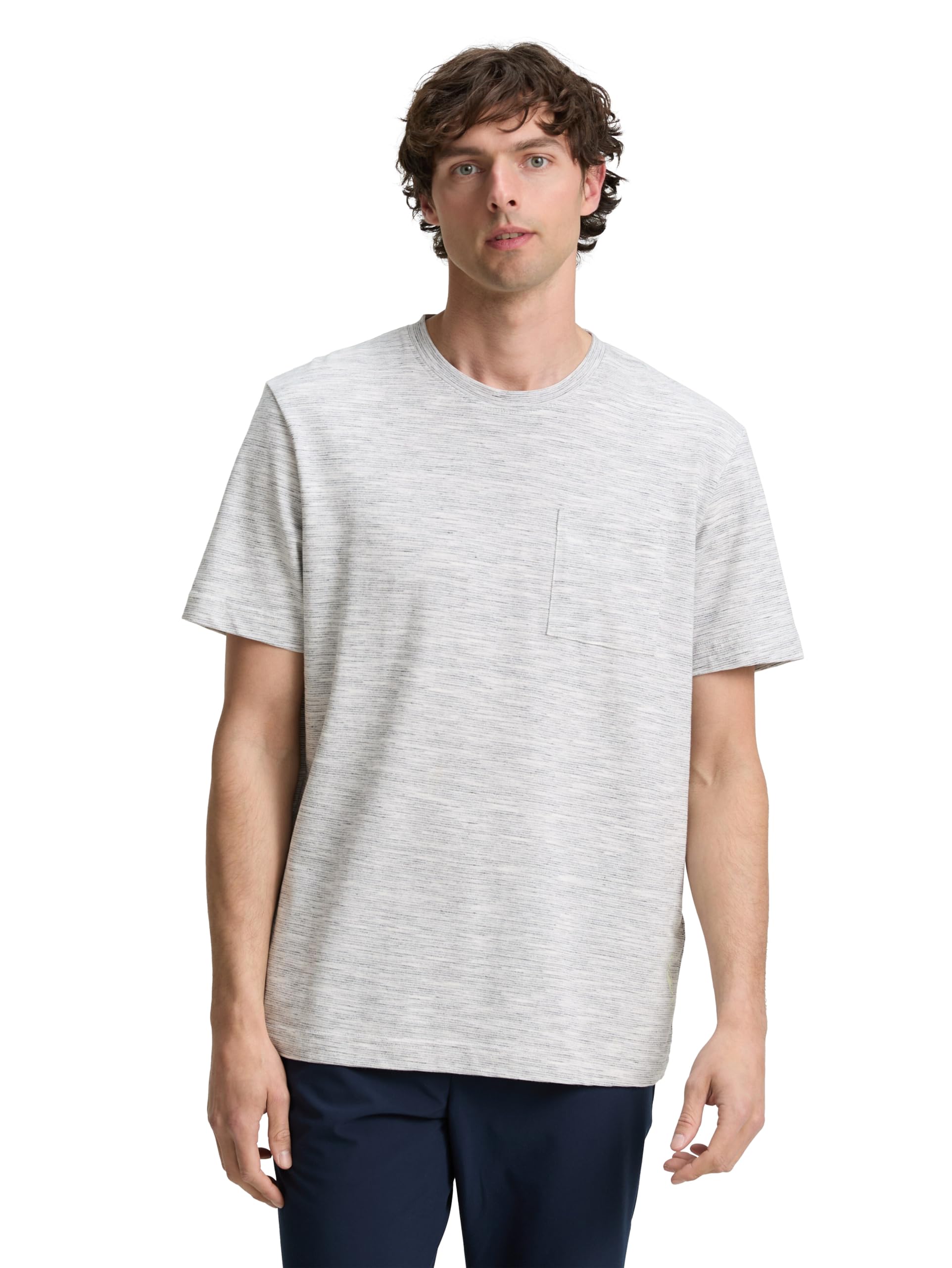 TOM TAILOR Men's T-Shirt with Chest Pocket