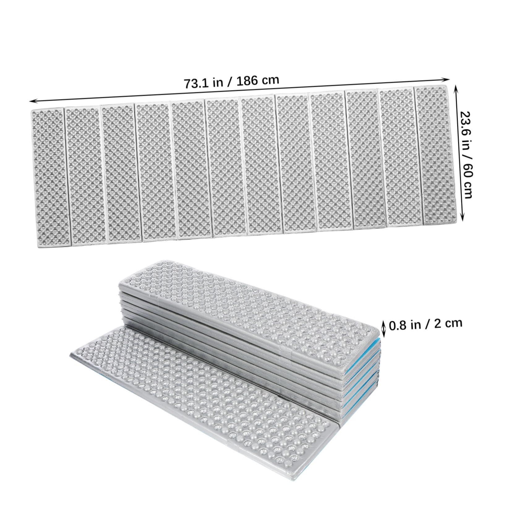 SUPVOX Folding Thermal Sleeping Pad Portable Closed Cell Foam Camping Mat Lightweight and Comfortable for Hiking Backpacking and Outdoor Use Camp Mattress Pad