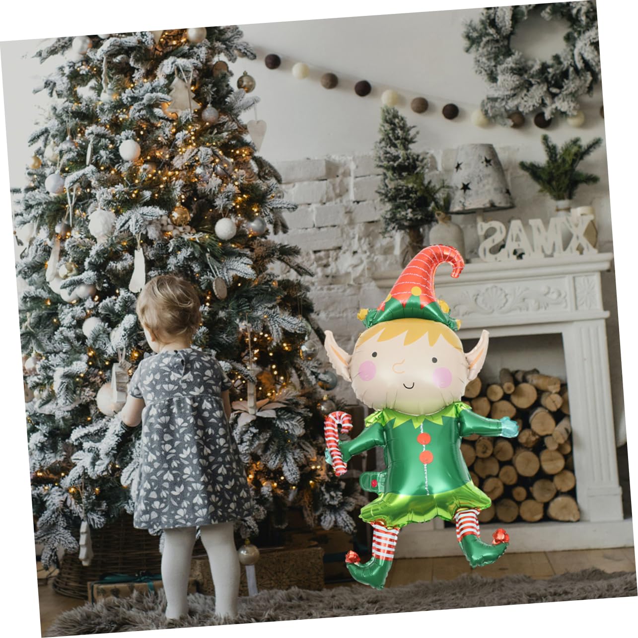 ULTECHNOVO 50pezzi Decorazioni Natalizie Palloncini Sagomati Palloncini in Lamina di Alluminio Articoli per Feste di Natale per Casa Giardino e Centro Commerciale Creano un Atmosfera Festosa