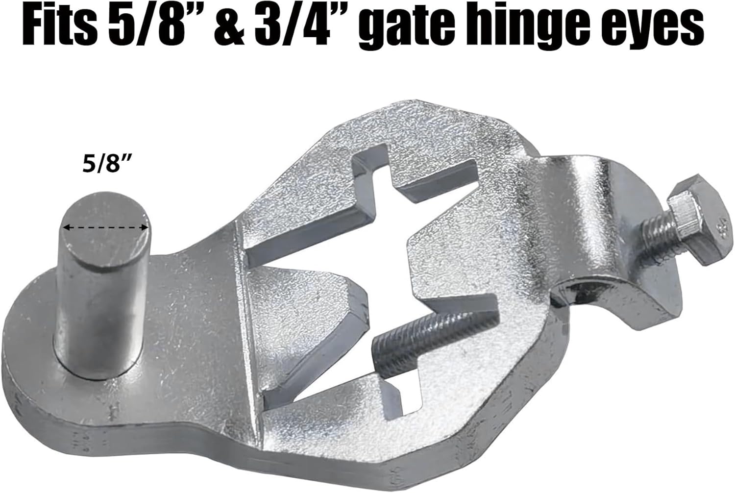T Post Gate Hinges, Heavy Duty Gate Hinge Pins on Metal T Post 5/8" 3/4" Hinge Eyes, Adjustable Gate Hardware Parts for Chain Link Farm Livestock Fence Backyard Garden Gates