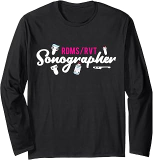 Ultrasound Tech Sonographer Radiology RDMS RVT Sonography 1 Long Sleeve T-Shirt
