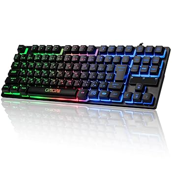 【にん】キーボード本体 Amazon | ゲーミングキーボード有線89キー英配列数字機能キーUSB