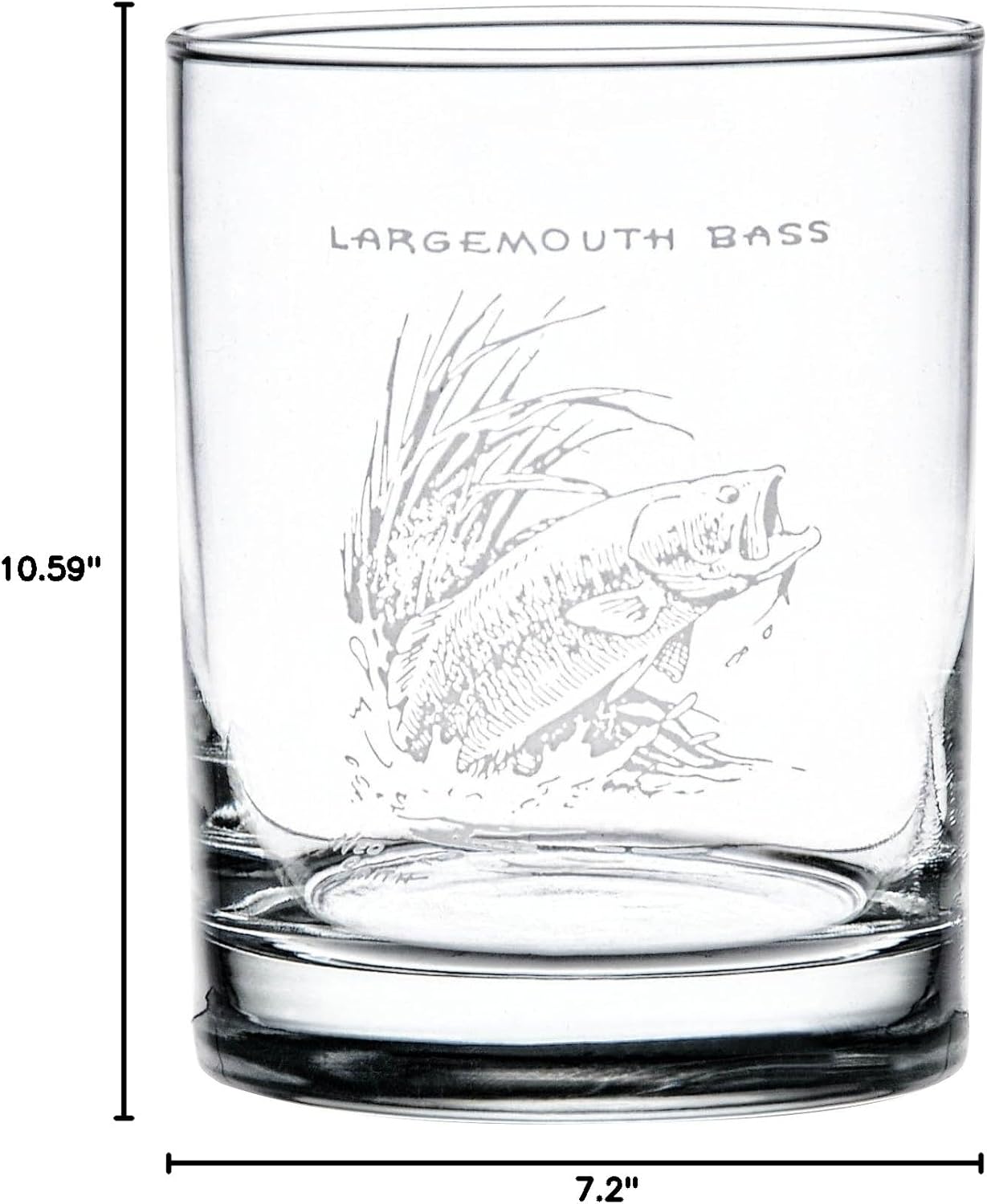 Culver Ned Smith Freshwater Fish 14-Ounce (DOF) Double Old Fashioned Glass Assorted Set of 4 - Image 7