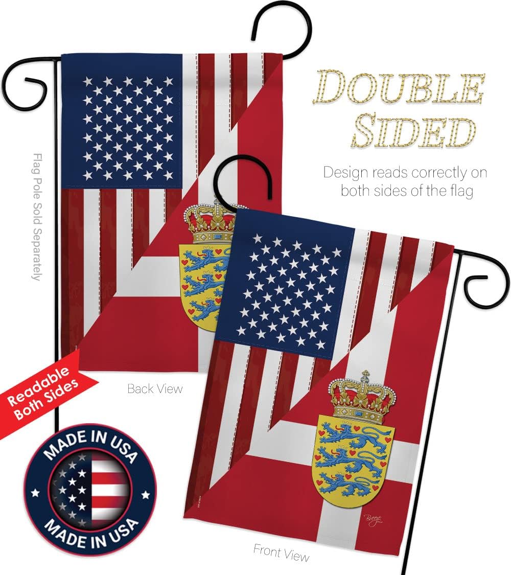 Breeze Decor FS-G-108387-IP Regional American Alliance World Country Particular Area US Denmark Friendship, Made in USA