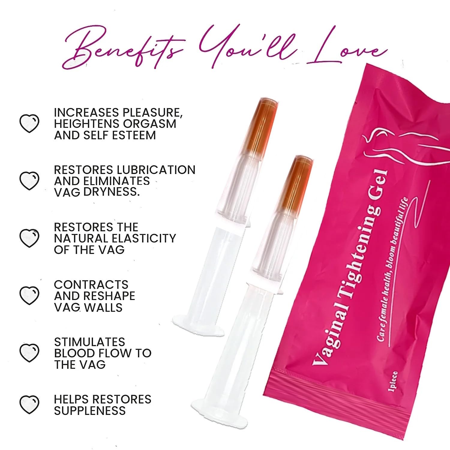 Impressive Beauty Premium Vaginal Tightening Gel Cream for Vag - Essential All Natural Feminine Care Rejuvenation Vag Tightening Product (5 Pack)