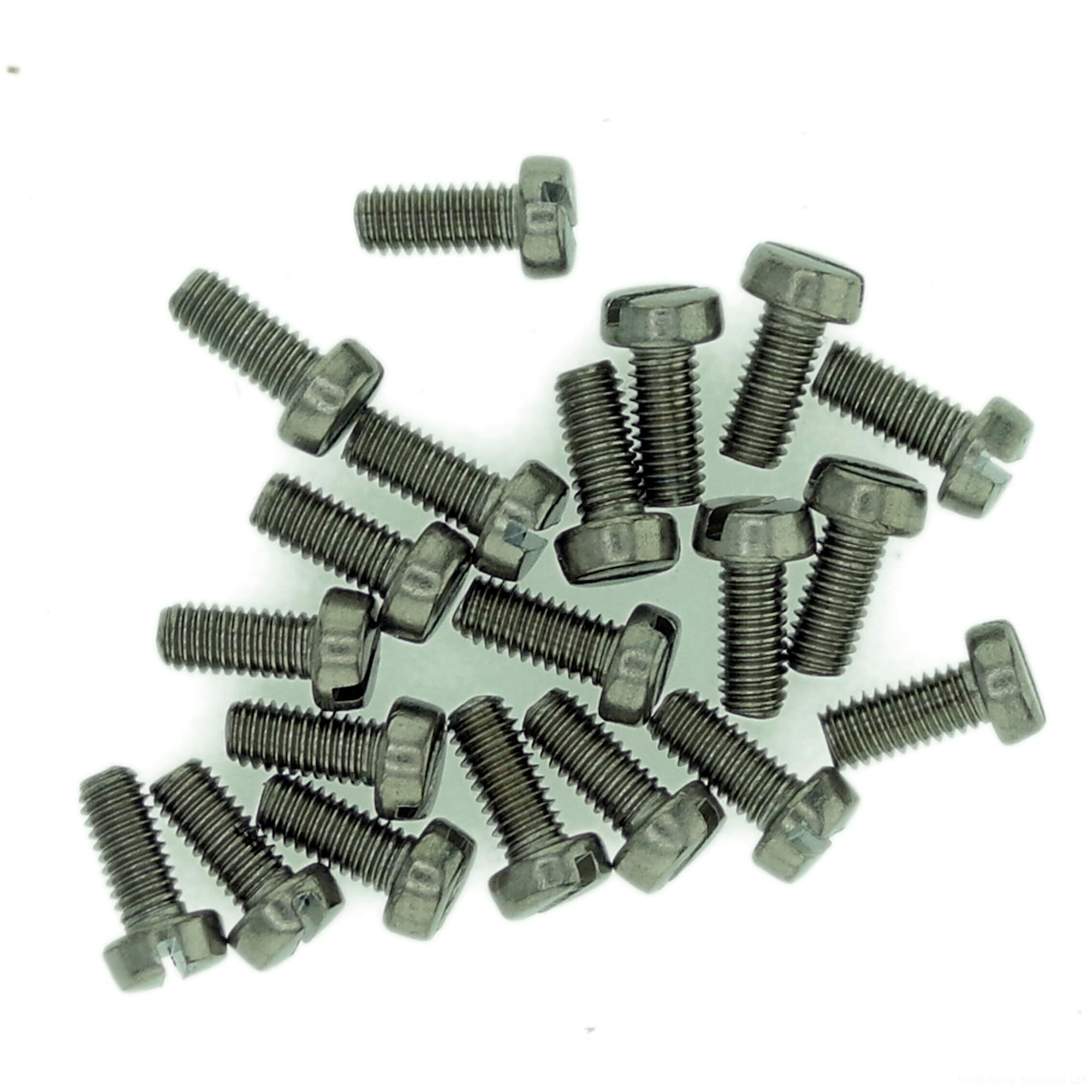 Singularity Supplies M3.5 (3.5Mm X 30Mm) Slot Cheese Machine Screw (Bolt) - Stainless Steel (A2) (Pack Of 20)