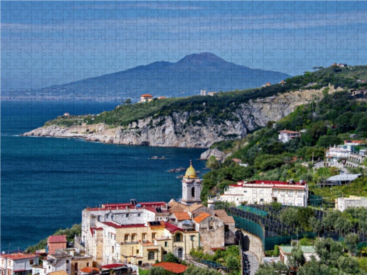 CALVENDO Lionheart1960 Puzzle Baia di Napoli 1000 pezzi Lege-Dimensioni 64 x 48 cm