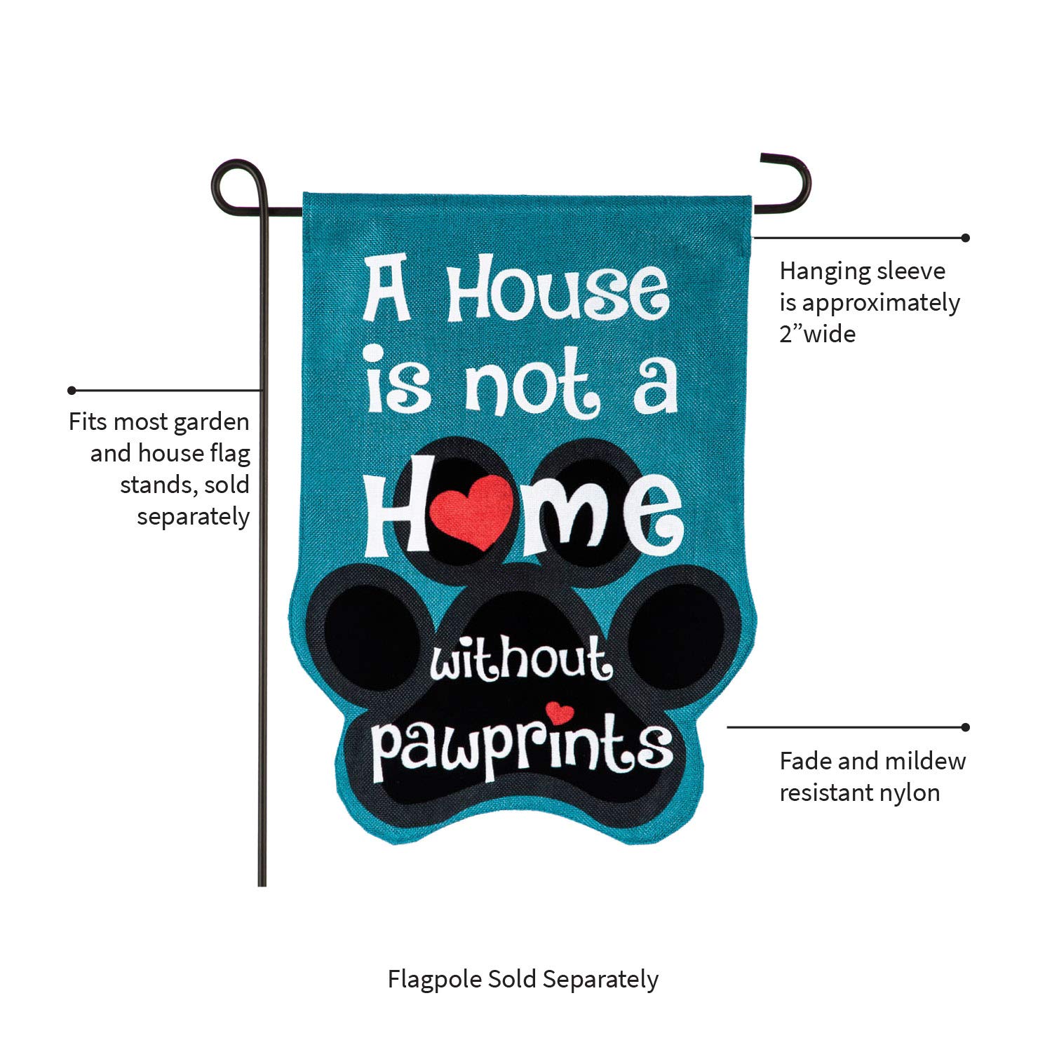 Vigor Home Gartenflagge „A House Is Not A Home“ – 30,5 X 45,7 Cm, Doppelseitig, UV-beständig, Maschinenwaschbar