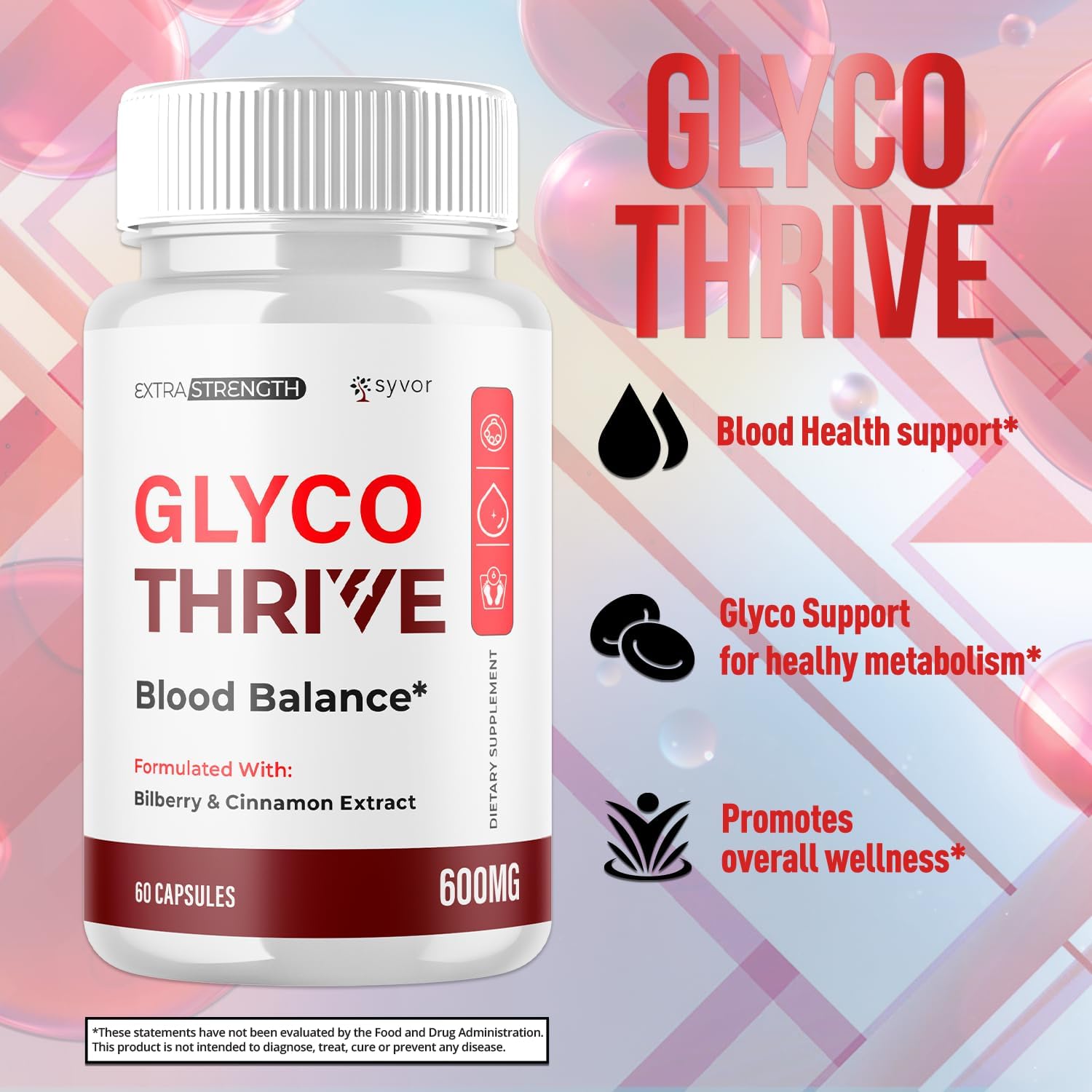 Glyco Thrive Capsules, Official GlycoThrive Glycogen Support Pills with All Natural Ingredients, Advanced Formula Health Supplement with Max Strength Premium Vitamins for Women & Men (60 Capsules) - Image 4