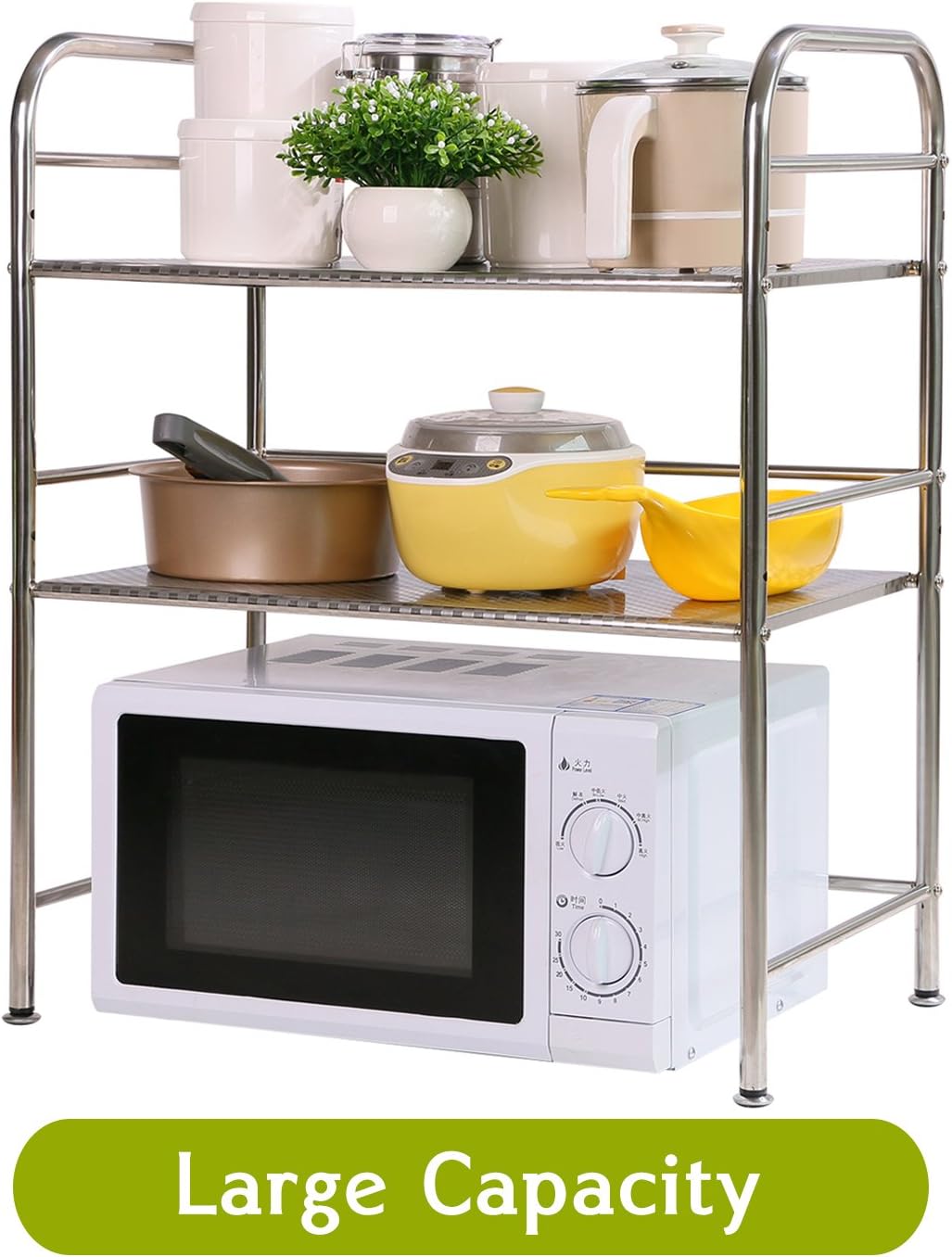 Rhilon Bakers Rack Kitchen Shelving Unit Microwave Stand Shelves Oven Rack