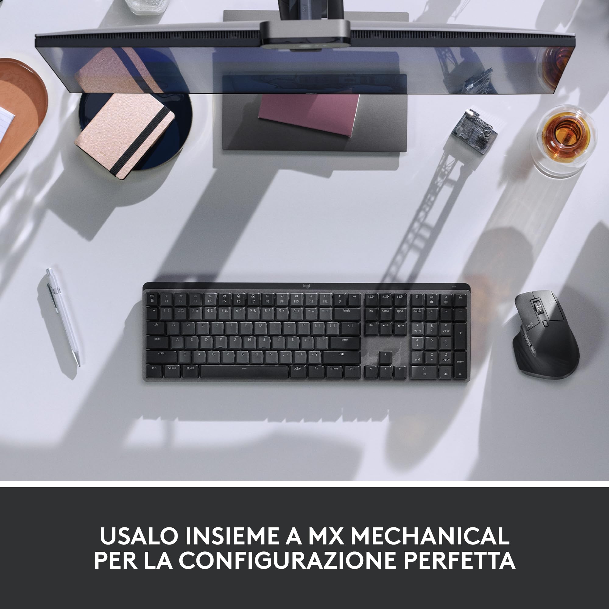 Logitech MX Master 3S - Mouse Wireless ad Alte Prestazioni | Scorrimento Ultraveloce, Ergo, 8K DPI, Tracciamento su Vetro, Clic Silenziosi, USB-C, Bluetooth, Win/Lin/Chr - Grigio chiaro