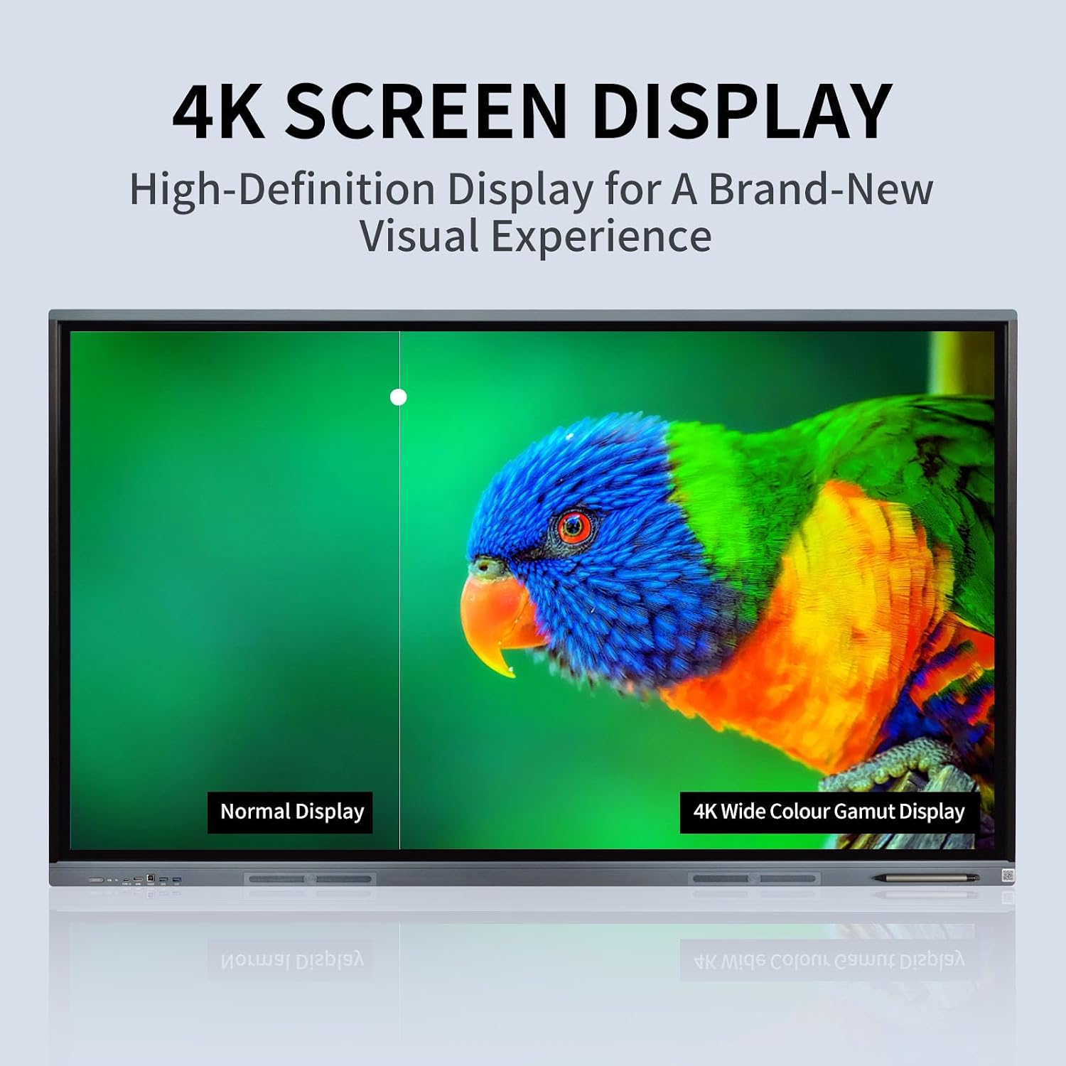 55'' Smart Board, 4K UHD Electronic Whiteboard with Dual OS, Multi-Touch Screen Interactive Digital Whiteboard for Home Office Classroom Presentation, Writing, Meeting - Includes Wall Mount