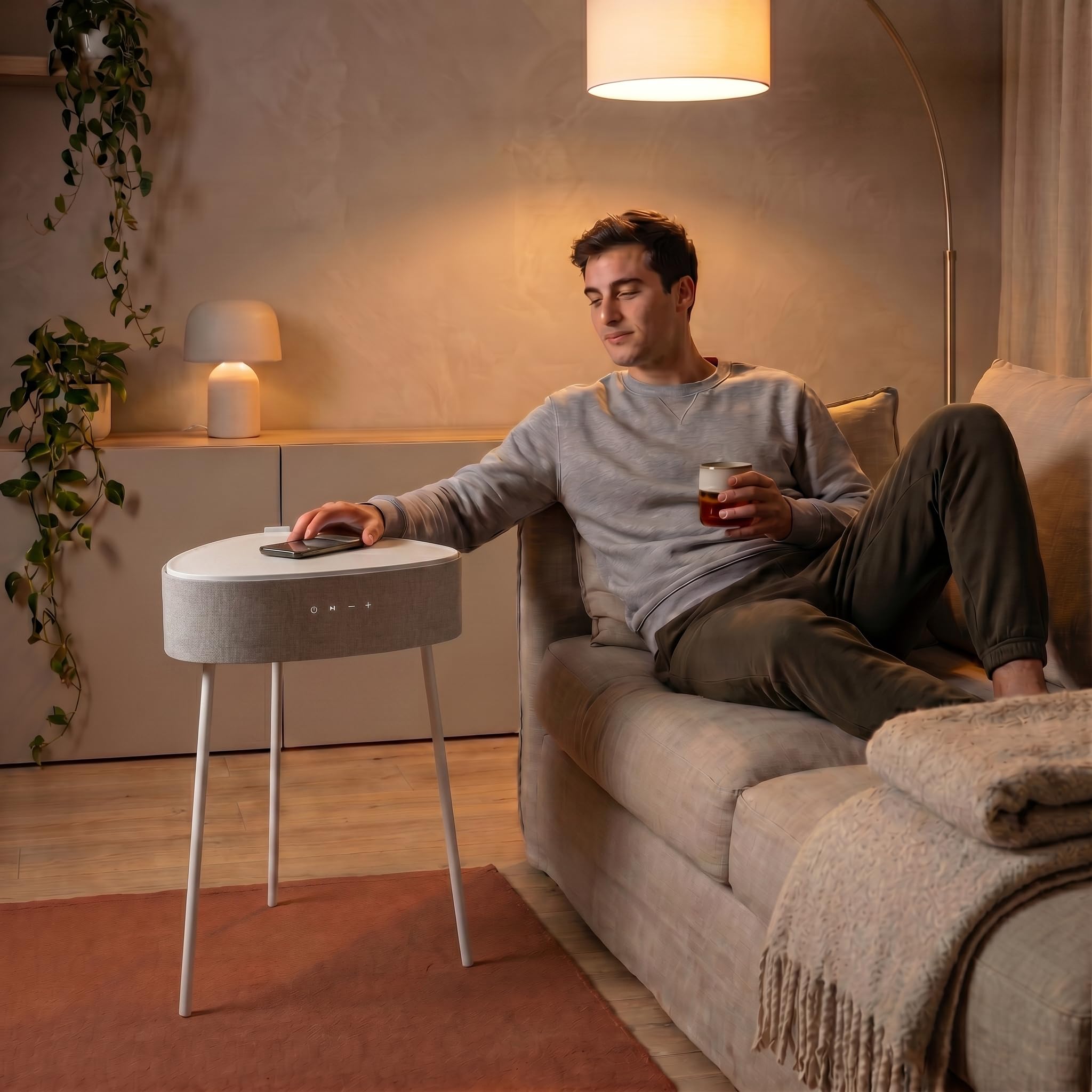 TD Systems Mesa Altavoz Bluetooth de 20W, Batería de 2500mAh SM20B11PB Color Blanco
