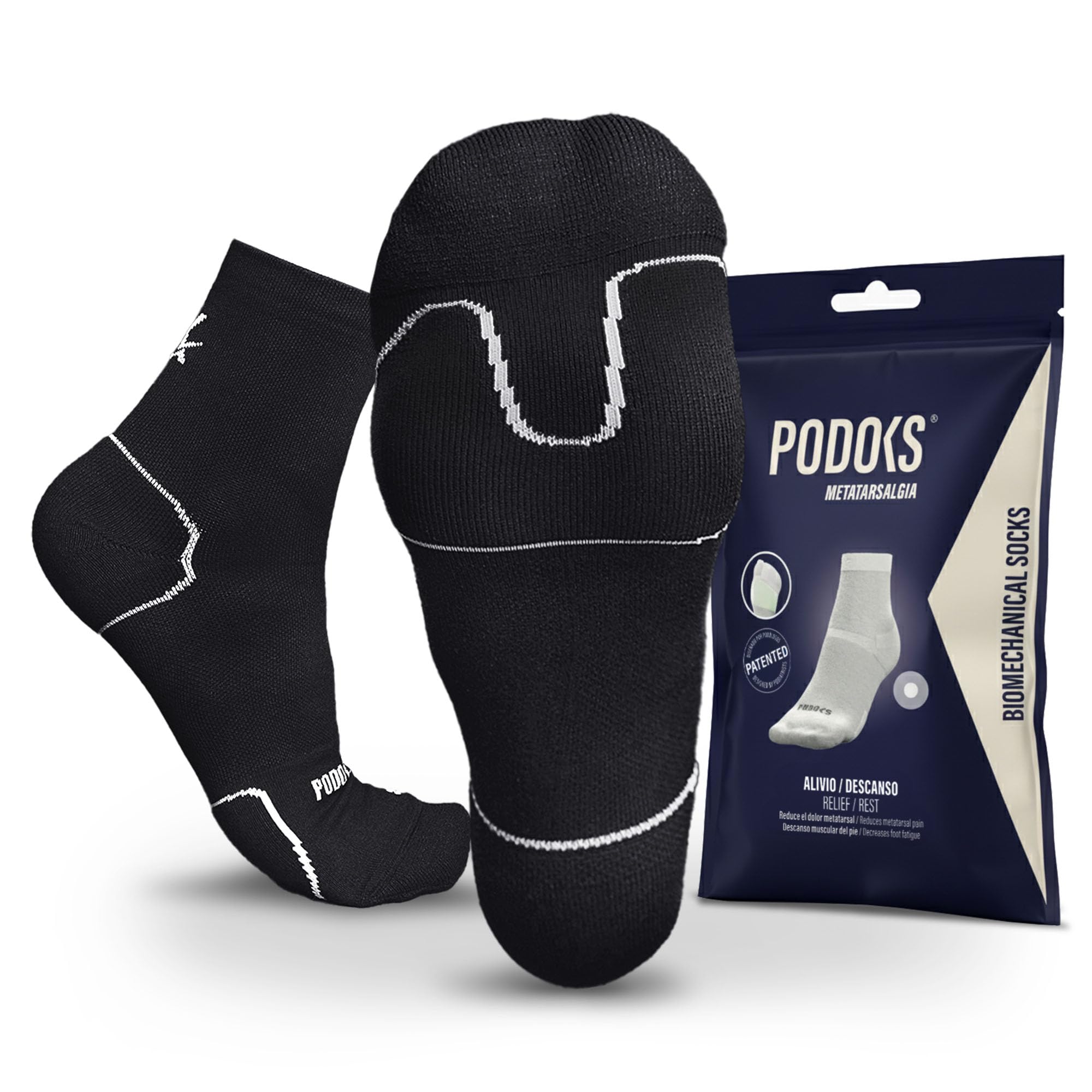 Calcetines con almohadillas metatarsianas integradas – Diseñado por podólogos – Alivio del dolor en el antepié, Metatarsalgia