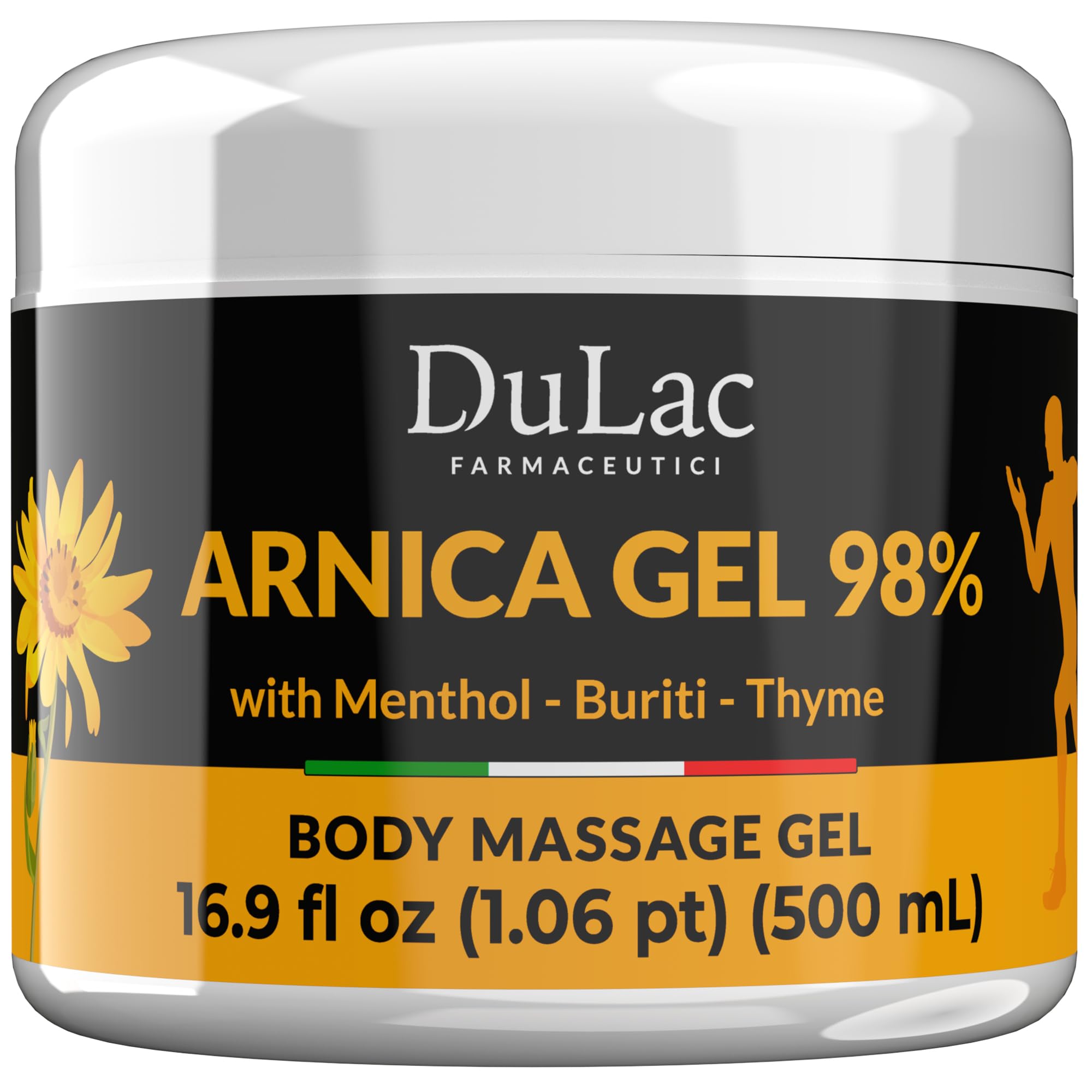 - Dulac Arnica Body Massage Gel – Water-Based Cosmetic Massage Gel with Arnica Montana, Fast-Absorbing Lightweight Texture, Non-Greasy Feel, Dermatologically Tested, 16.9 fl oz