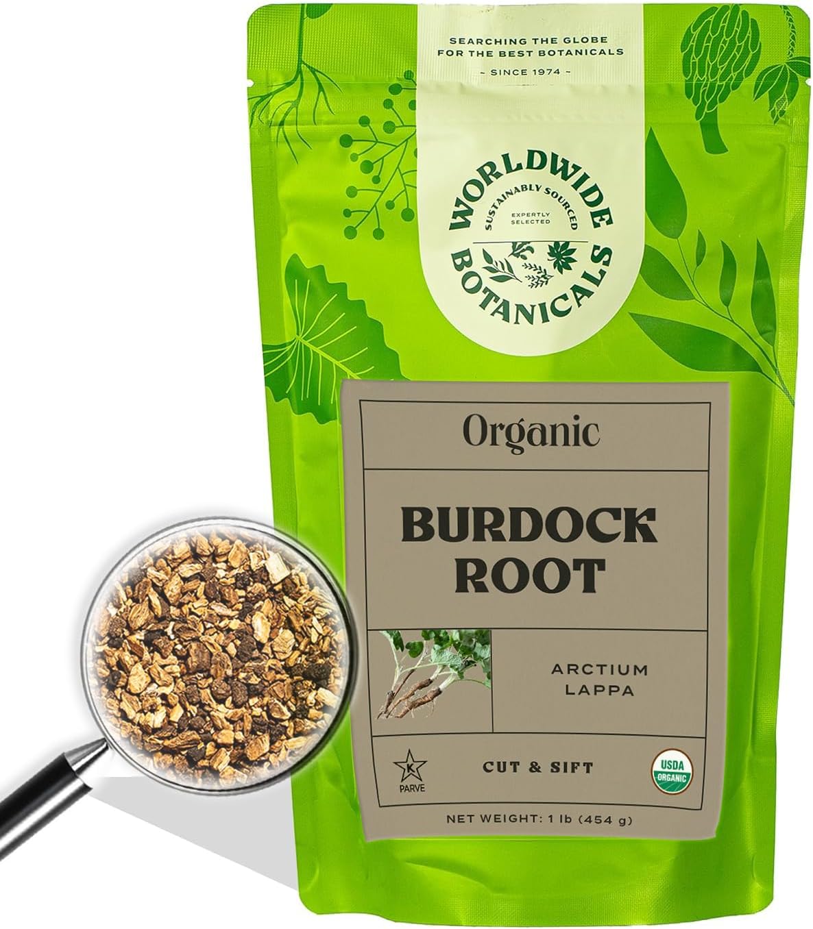 Worldwide Botanicals organic burdock root cut and sift for burdock root tea for skin