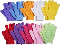 10 Pairs Nylon Exfoliating Gloves - 10 Colors Double-Sided Shower Scrubbers for Deep Clean Massage & Body Exfoliation