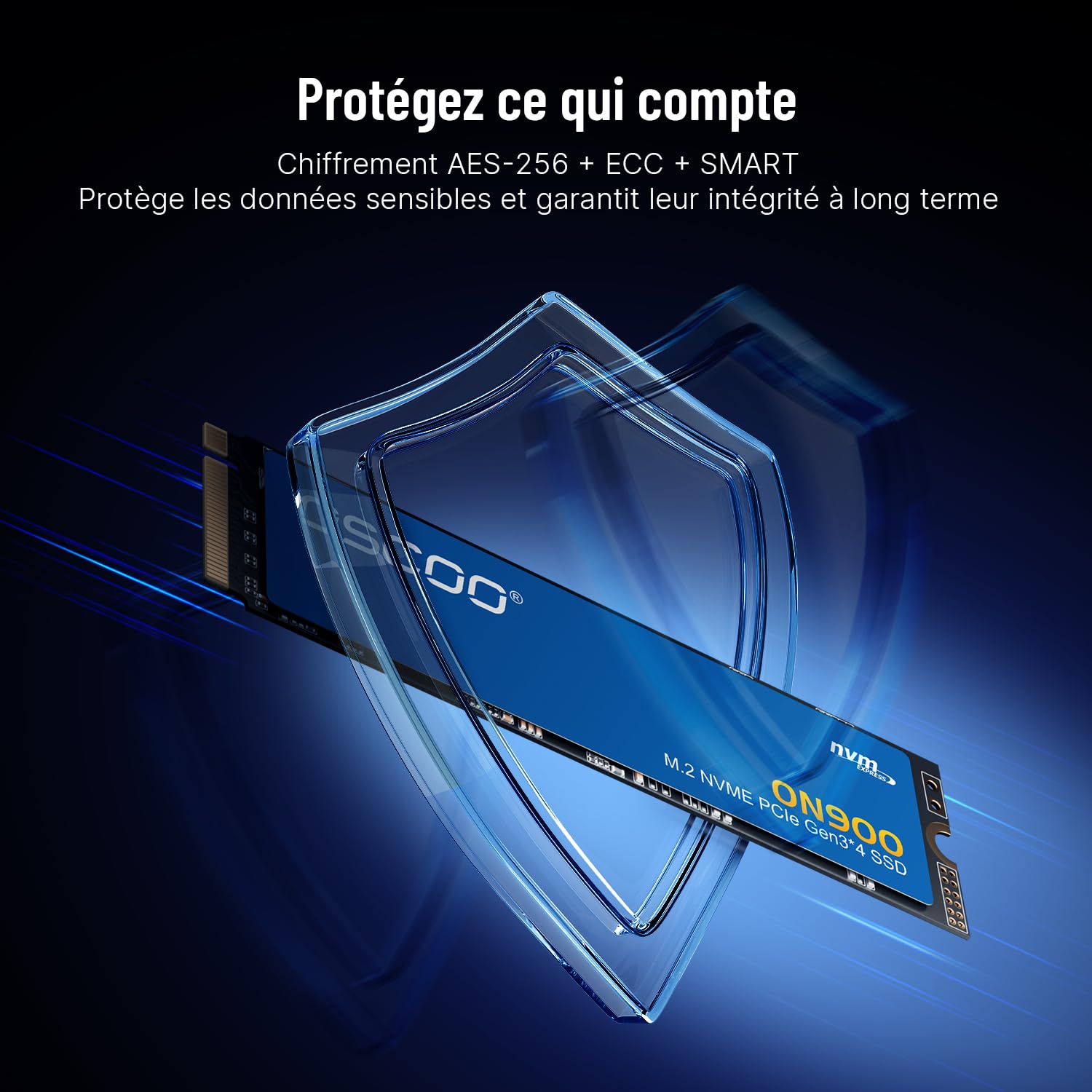 M.2 2280 NVMe 1To PCIe 3.0 x4 SSD Interne,Lecture jusqu'à 3500 Mo/s‌