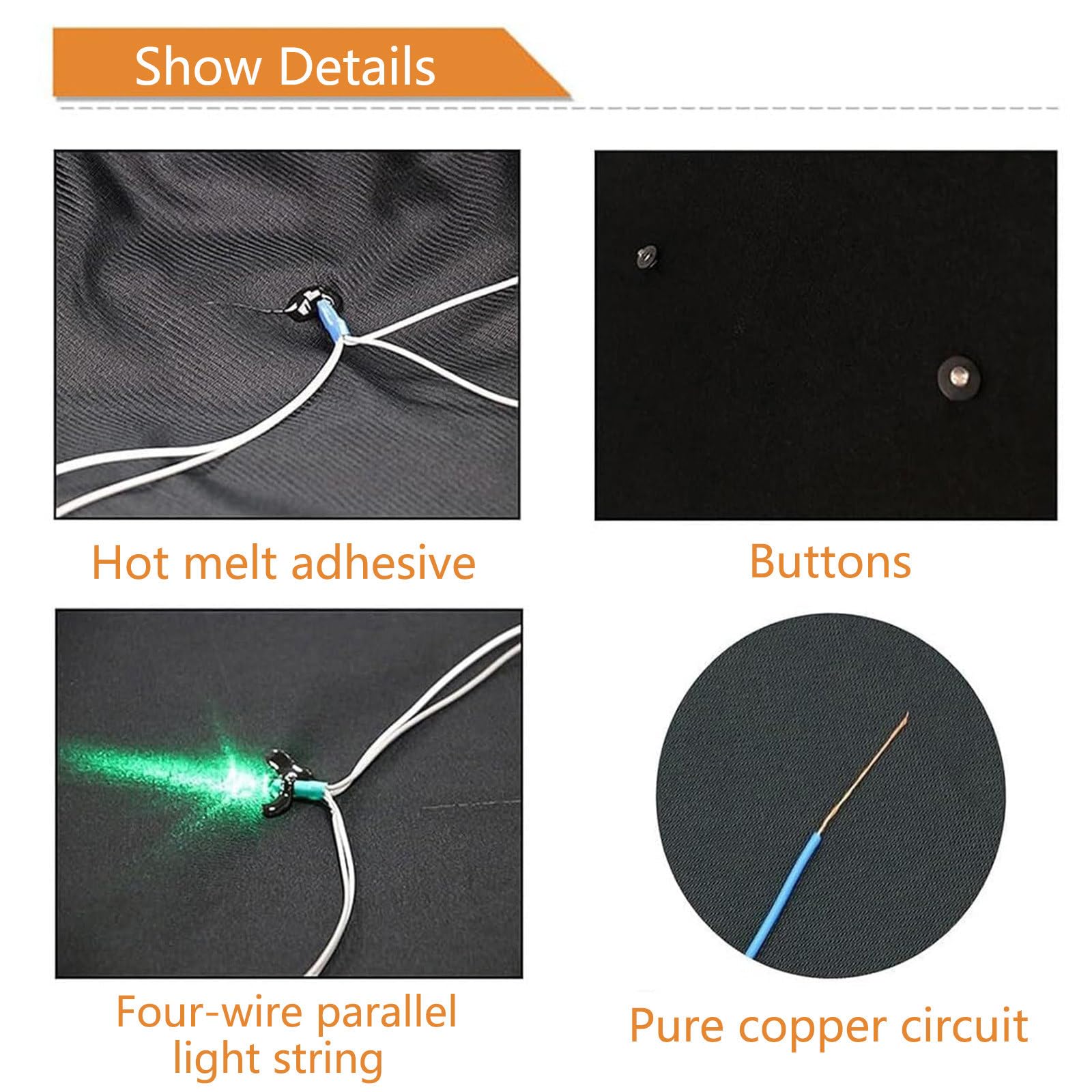 JJENXYYDS LED Starry Sky Backdrop,LED Velvet Starry Sky Cloth Background,Folding LED Stage Star Backdrop Star Light Curtain with Remote Control,for Christmas Party Club Show Decoration,3×6-B