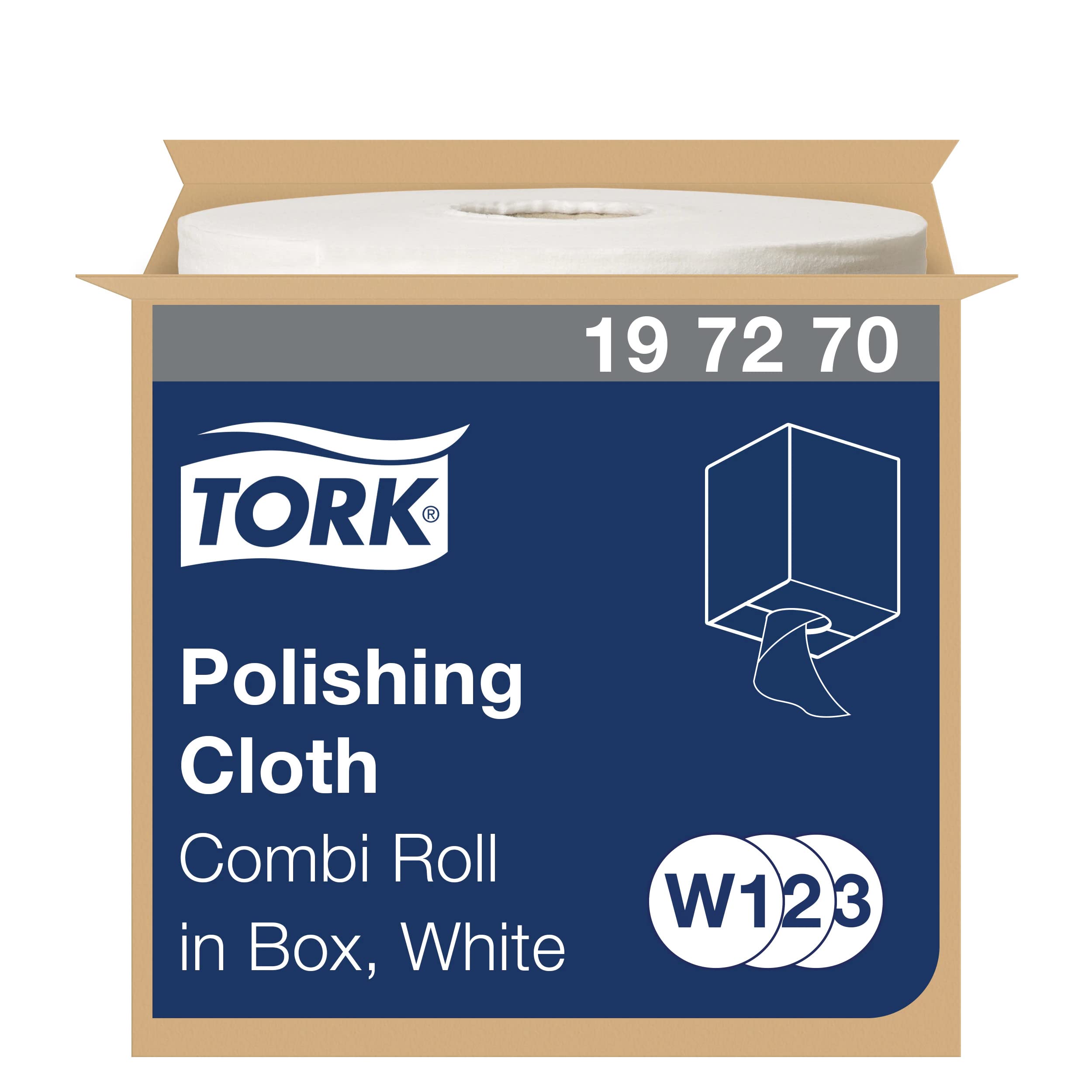 Tork Poliertücher Weiß W1/2/3, Professionelle Qualität, 1 × 450 Tücher, 197270 | Weiß